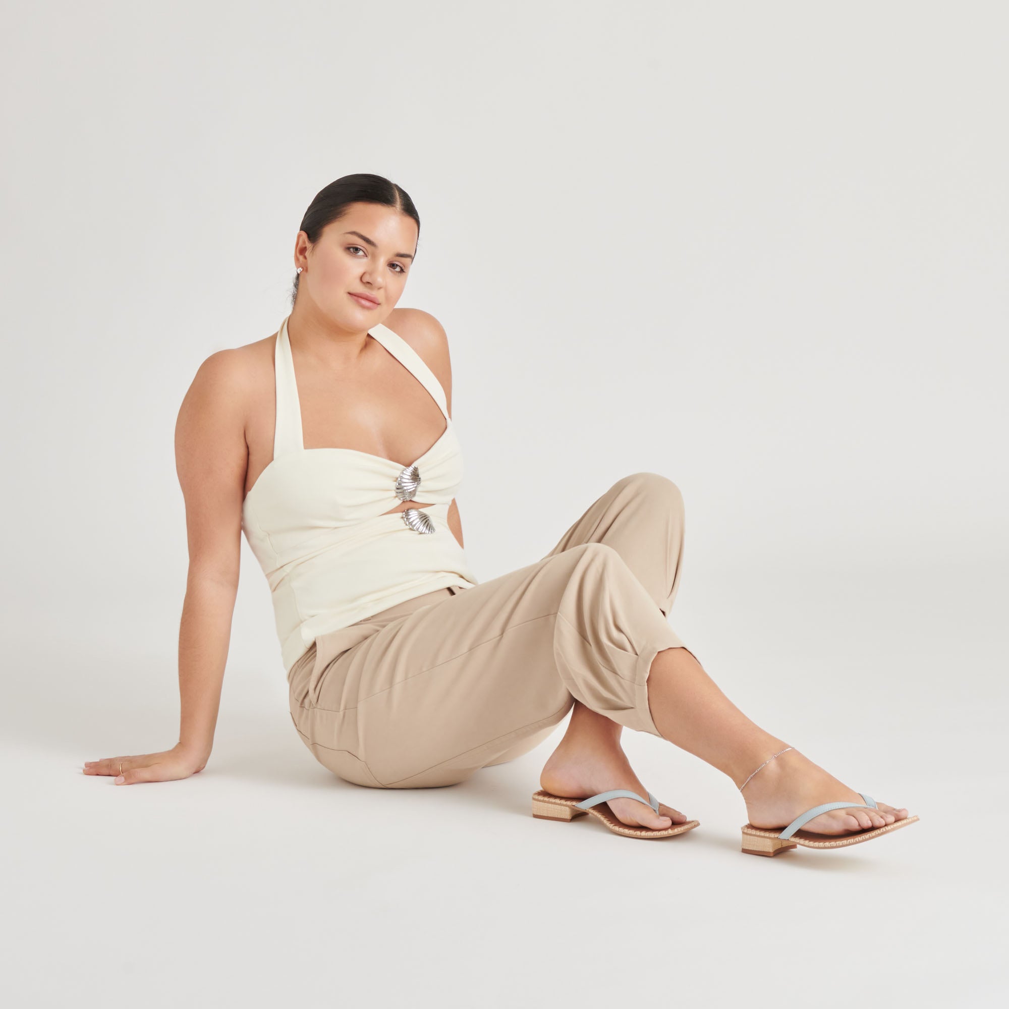 BARTY SANDALS ICE BLUE LEATHER - Image 4