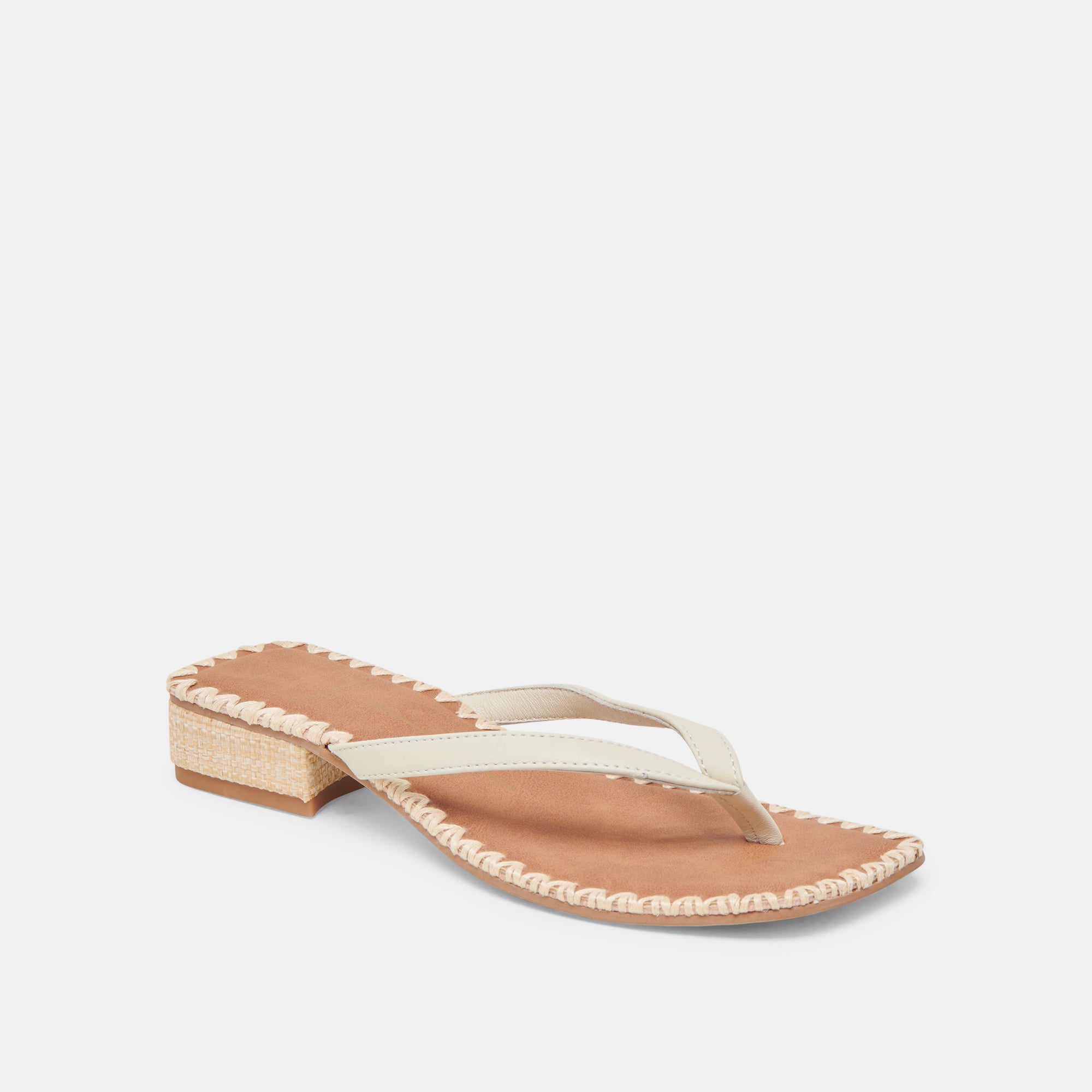 BARTY SANDALS WHITE LEATHER - Image 3