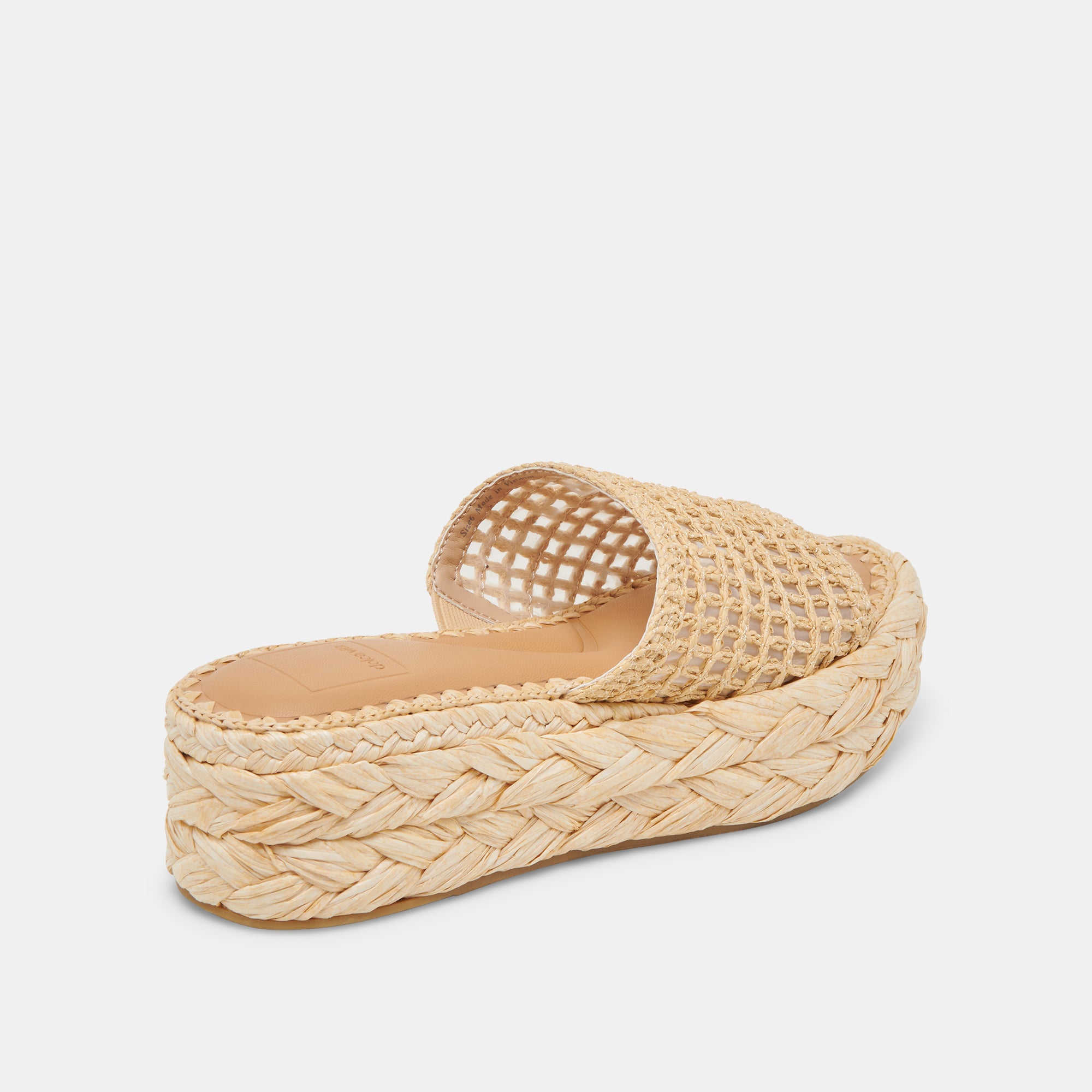 CHAVI MESH SANDALS NATURAL WOVEN RAFFIA - Image 4