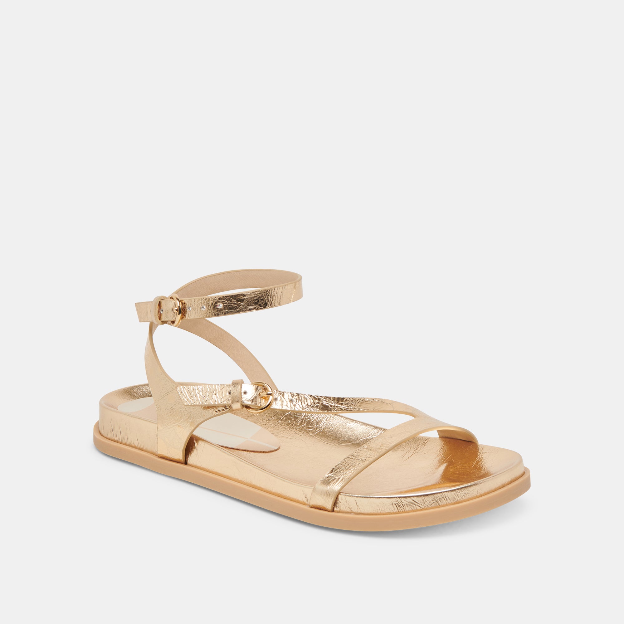 DARLIS SANDALS GOLD DISTRESSED LEATHER - Image 3