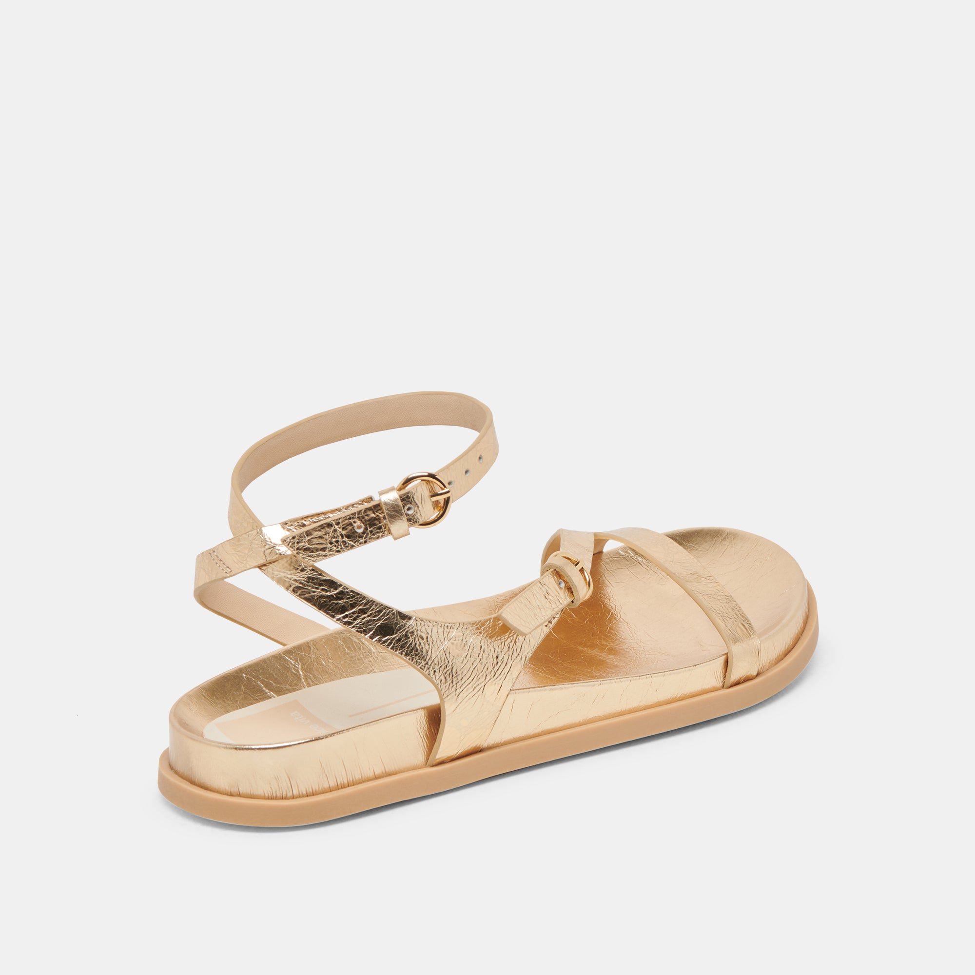DARLIS SANDALS GOLD DISTRESSED LEATHER - Image 5