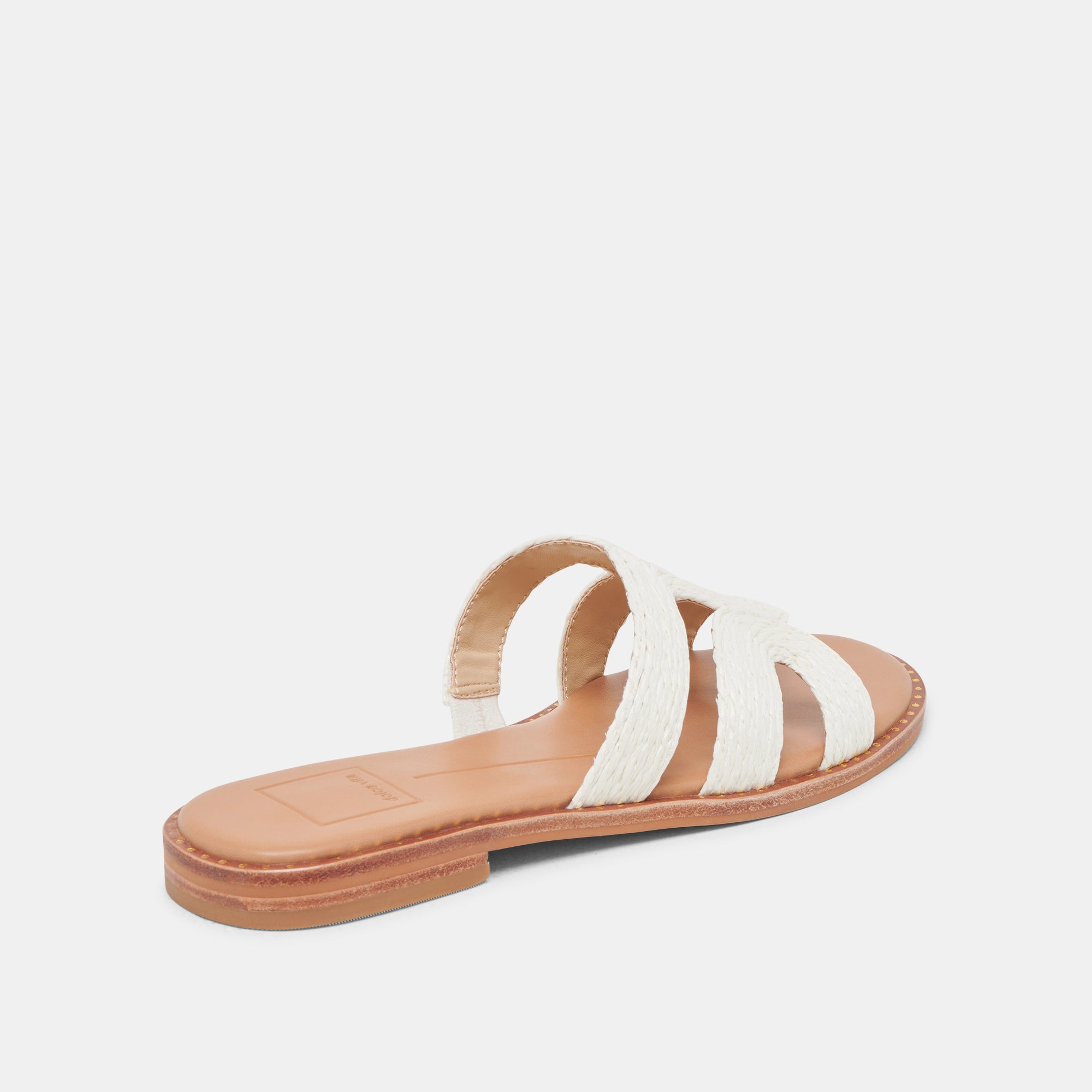 EMON WIDE SANDALS WHITE RAFFIA - Image 3