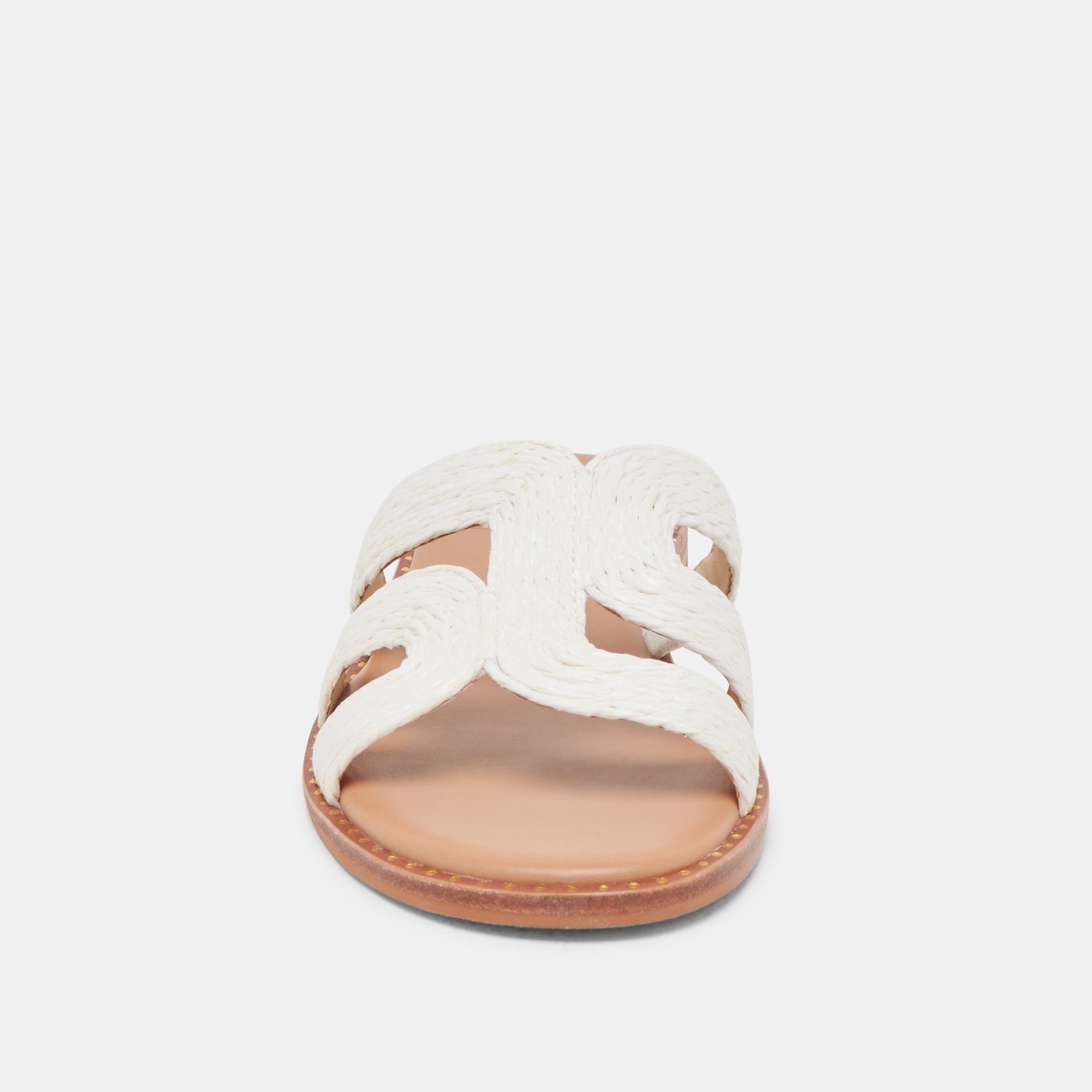 EMON WIDE SANDALS WHITE RAFFIA - Image 6