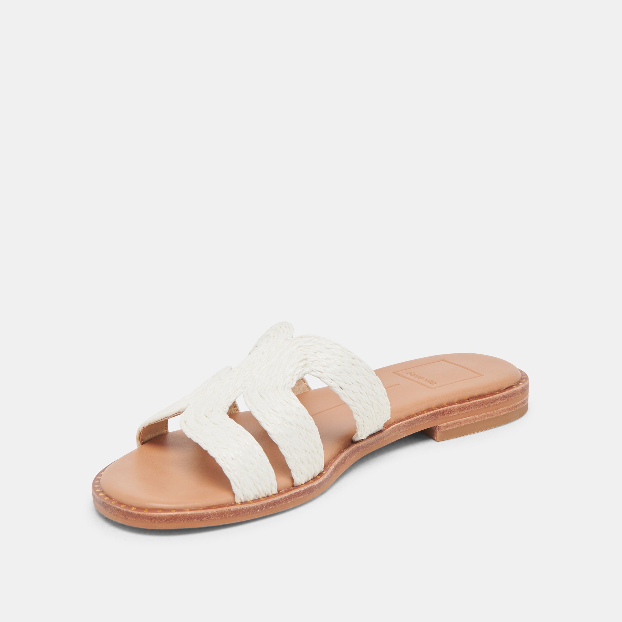 EMON WIDE SANDALS WHITE RAFFIA - Image 4