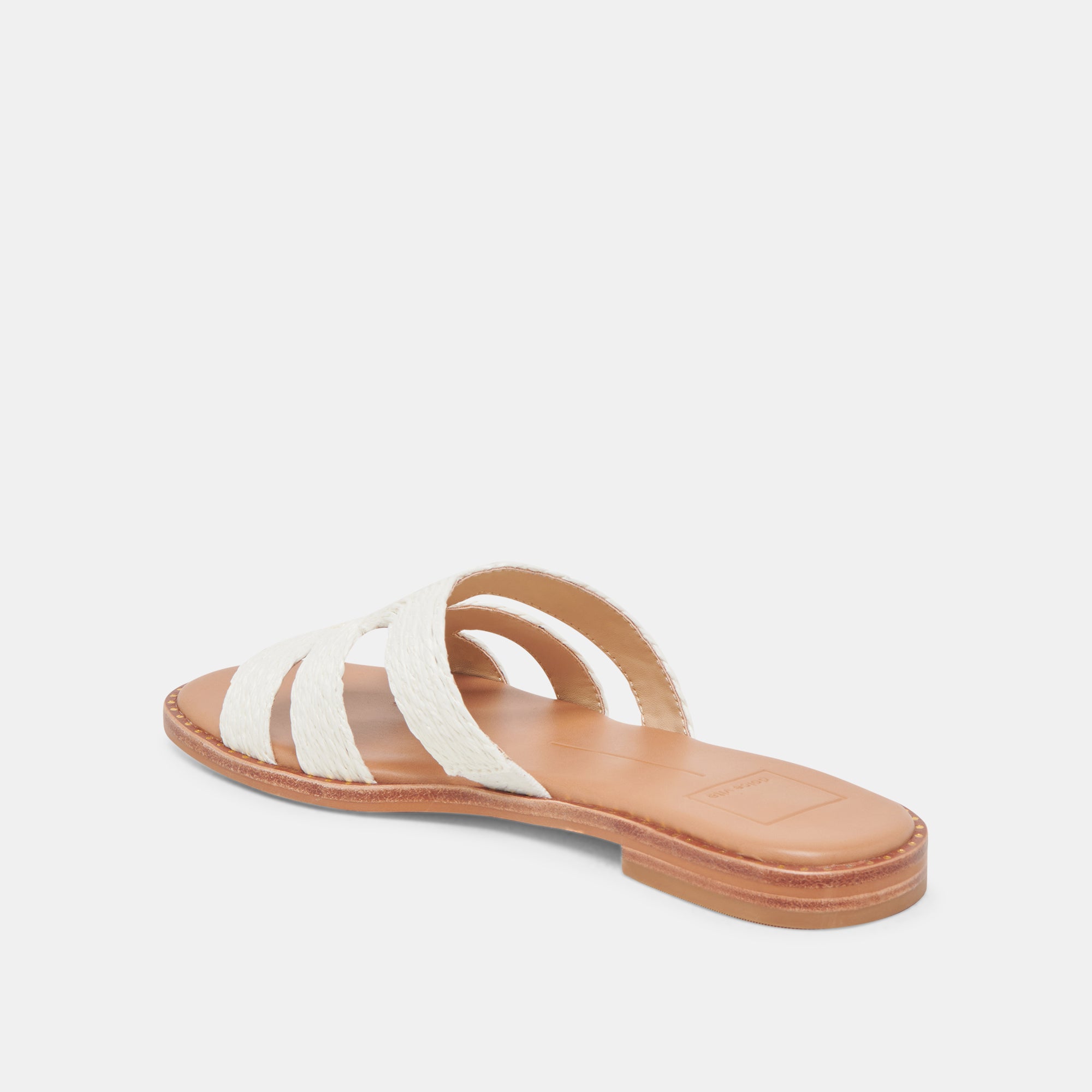 EMON WIDE SANDALS WHITE RAFFIA - Image 5