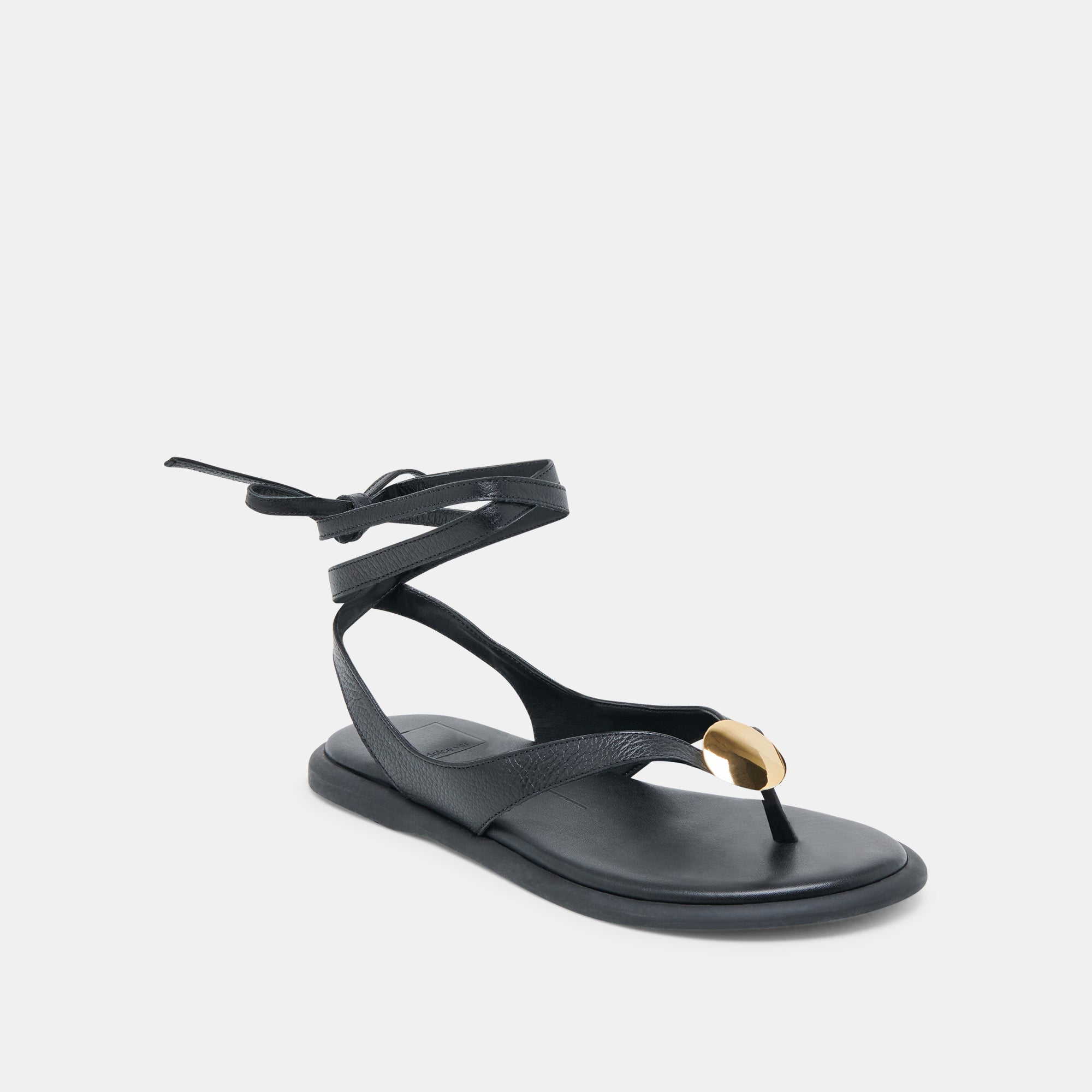JUDY SANDALS BLACK LEATHER - Image 3