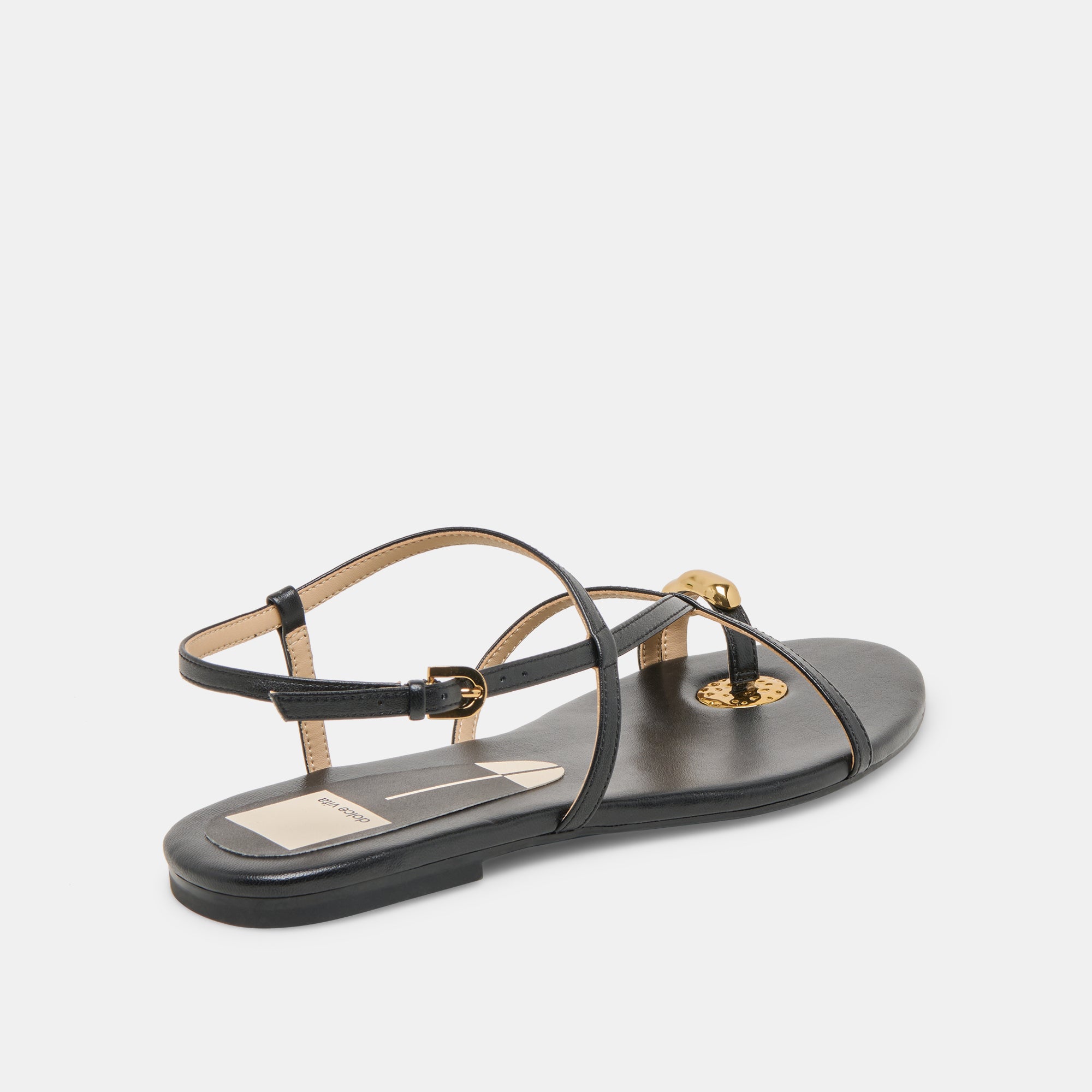 KESHA SANDALS BLACK LEATHER - Image 3