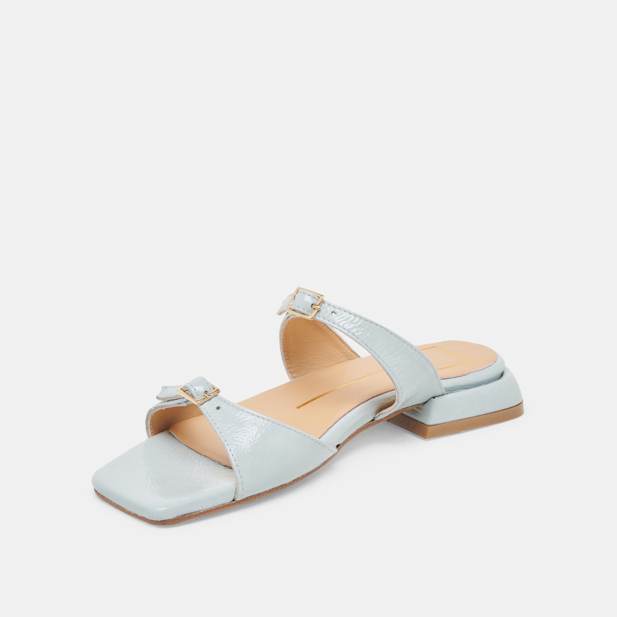 LAVERN SANDALS ICE BLUE CRINKLE PATENT - Image 4