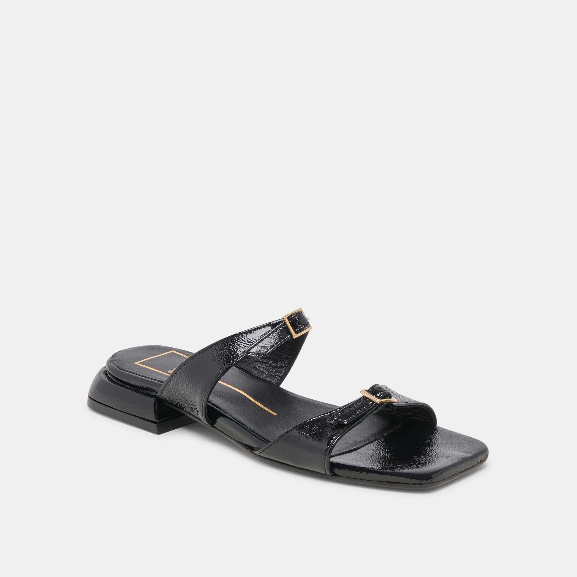 LAVERN SANDALS MIDNIGHT CRINKLE PATENT - Image 7
