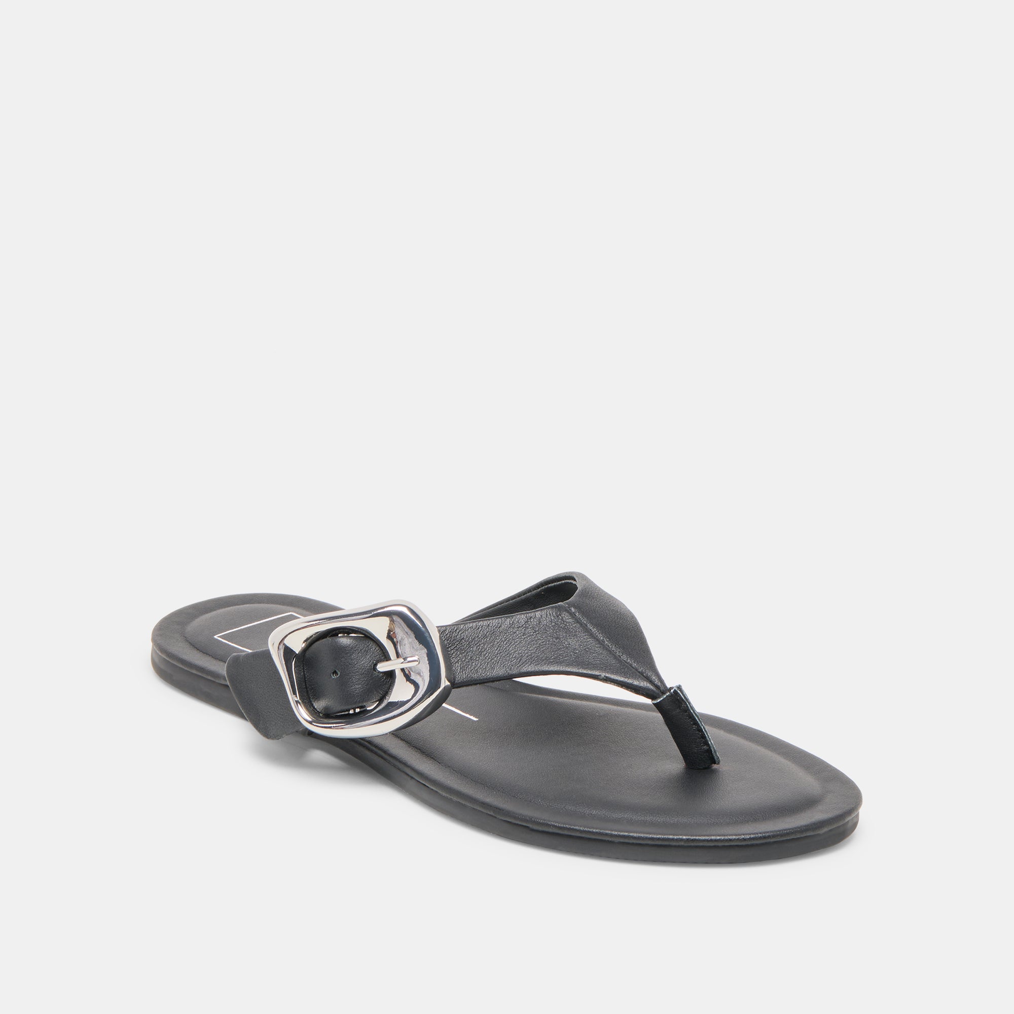 ROSSA SANDALS BLACK LEATHER - Image 3