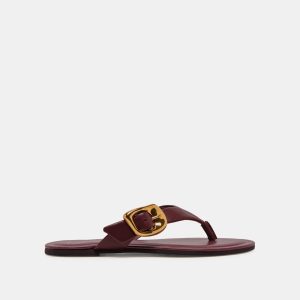 ROSSA SANDALS BURGUNDY LEATHER