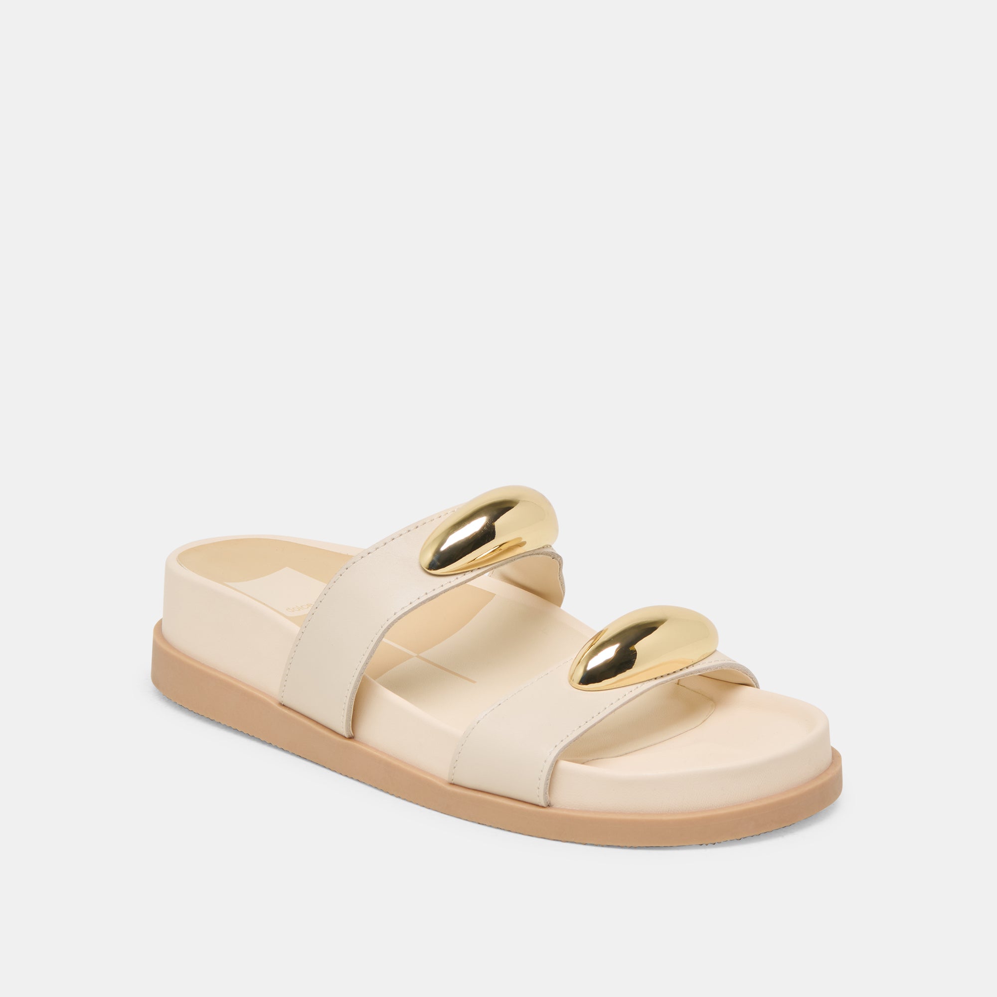 SATINE SANDALS BONE LEATHER - Image 3