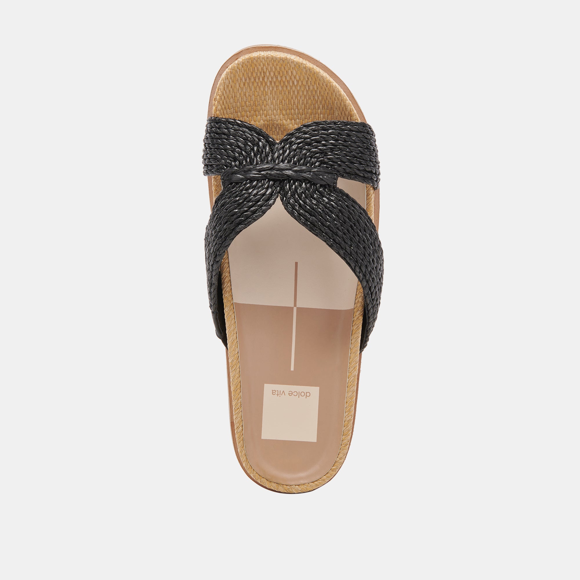 SELDA WIDE SANDALS ONYX RAFFIA - Image 8