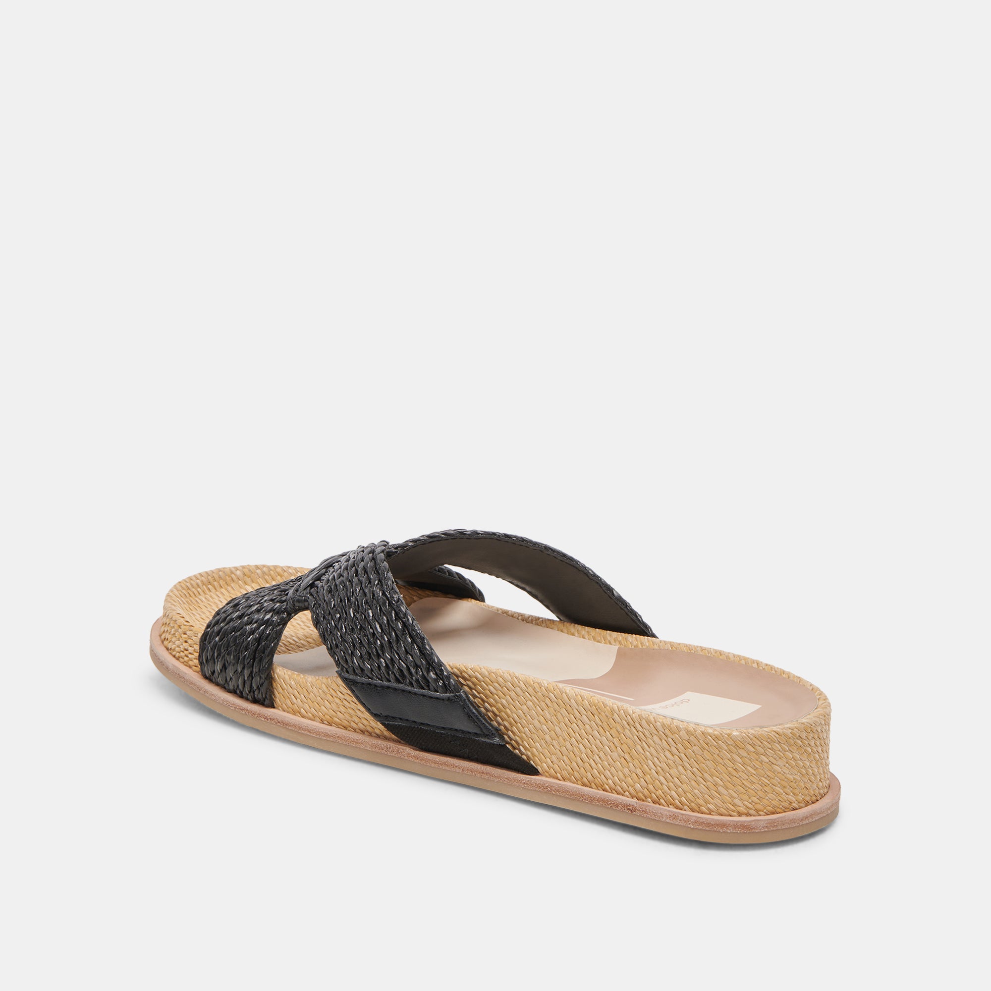 SELDA WIDE SANDALS ONYX RAFFIA - Image 5