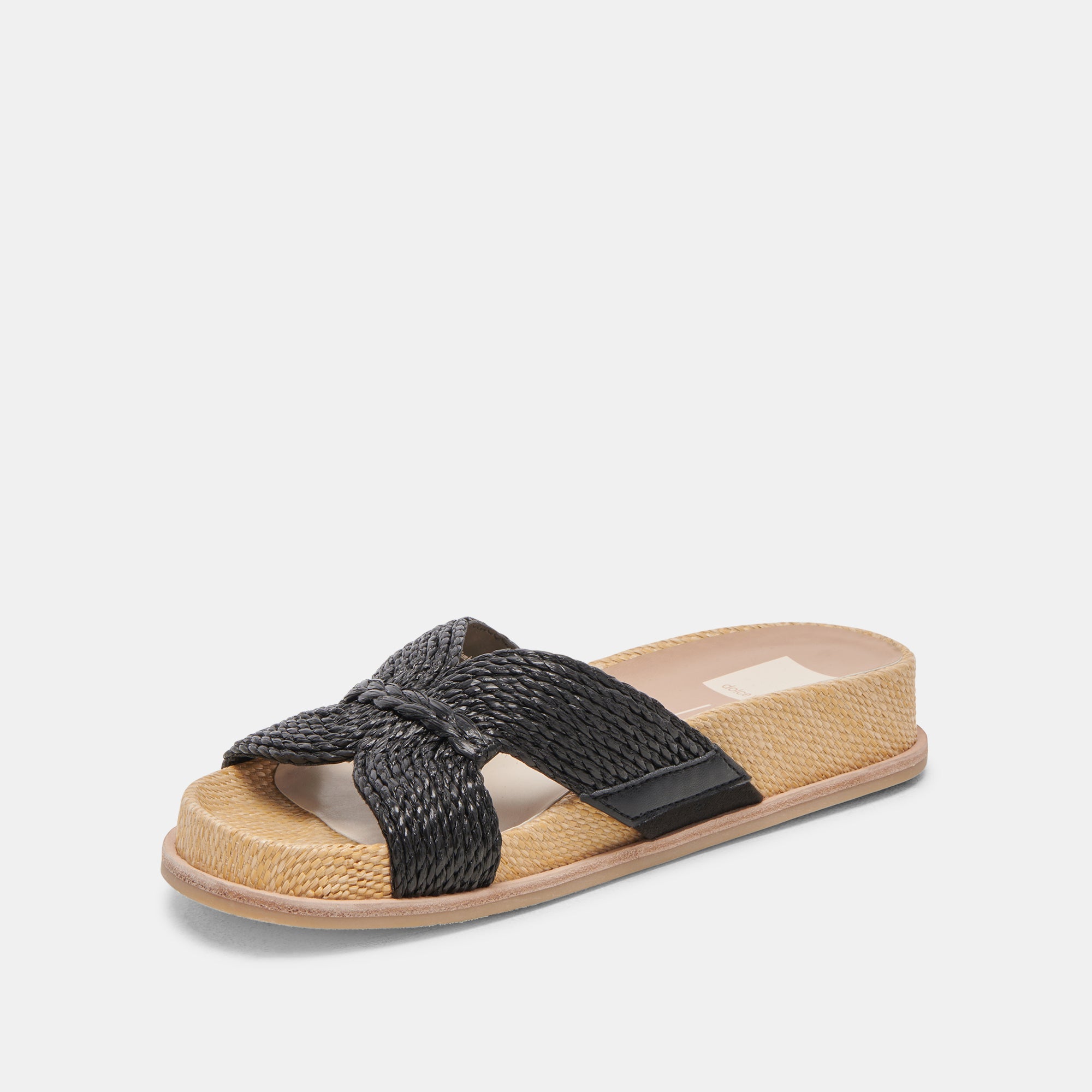 SELDA WIDE SANDALS ONYX RAFFIA - Image 4
