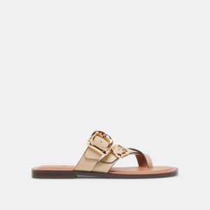 SHORE SANDALS IVORY LEATHER