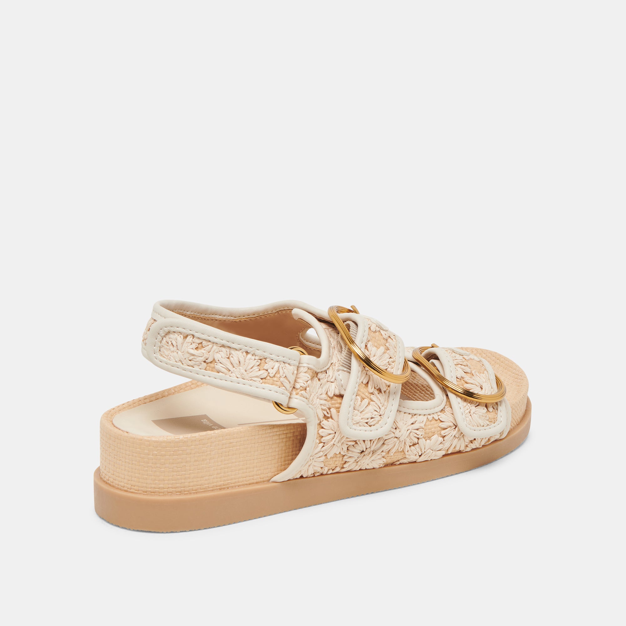 STARLA SANDALS CREME FLORAL RAFFIA - Image 5