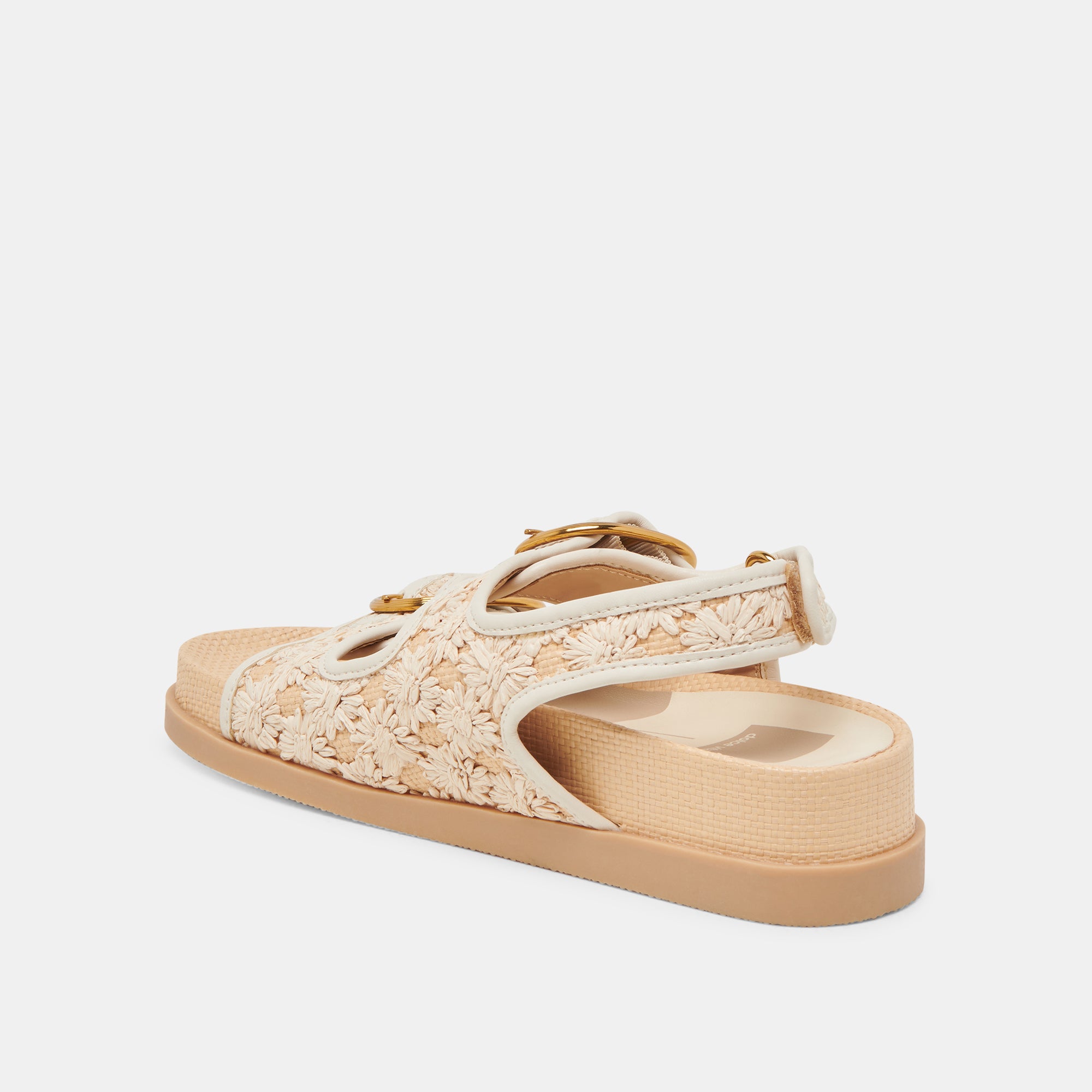 STARLA SANDALS CREME FLORAL RAFFIA - Image 8