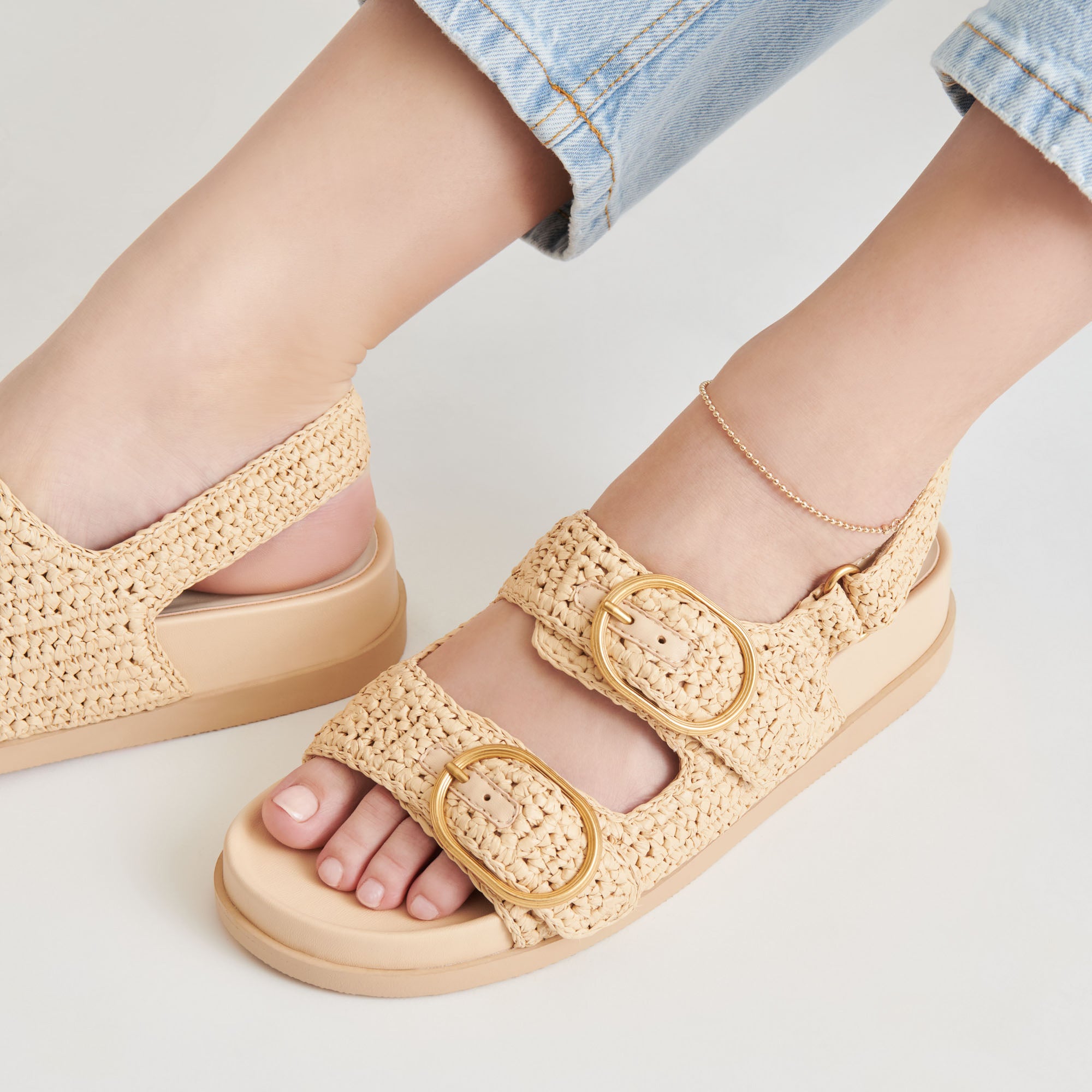 STARLA CROCHET SANDALS NATURAL KNIT - Image 4