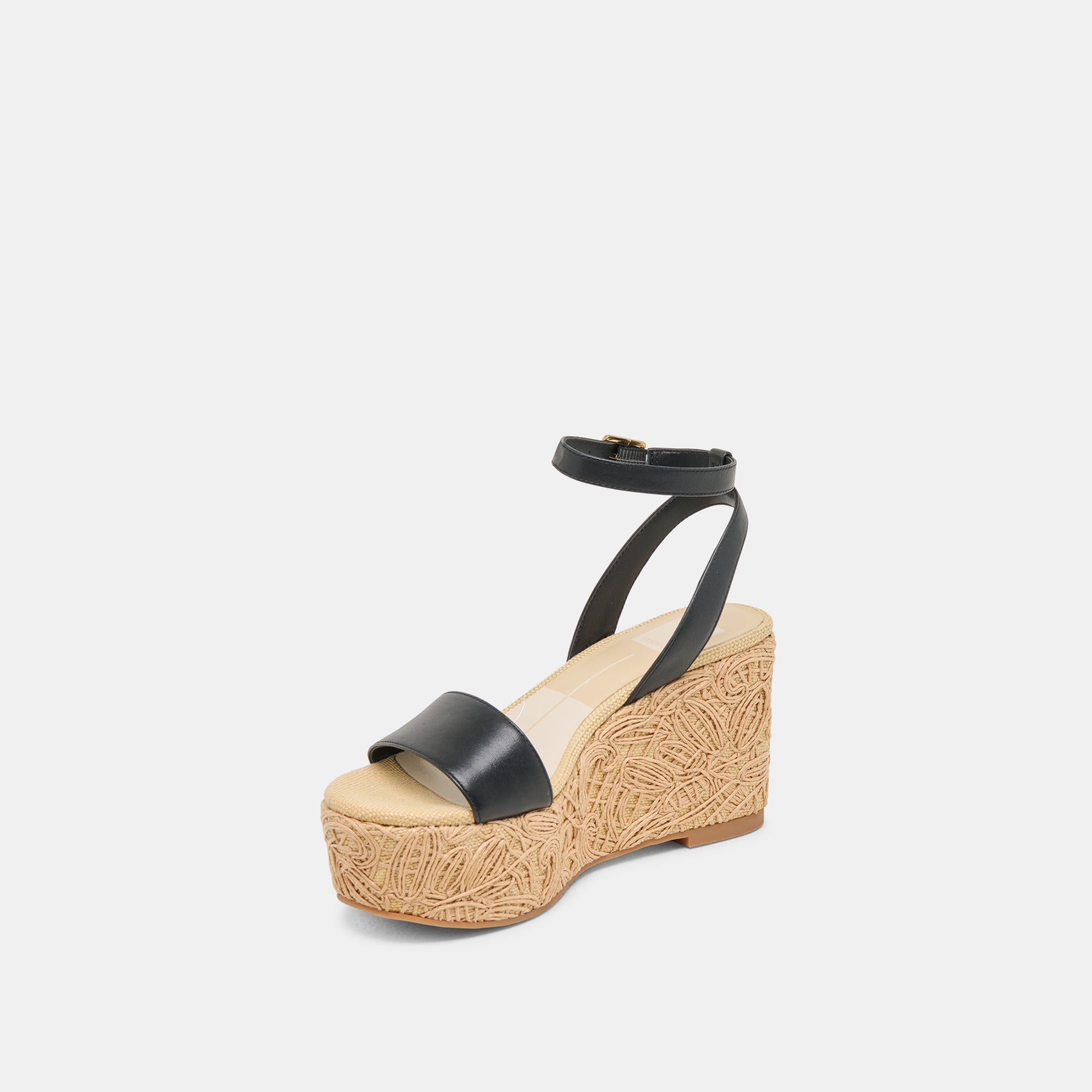TALISA WEDGES BLACK LEATHER - Image 4