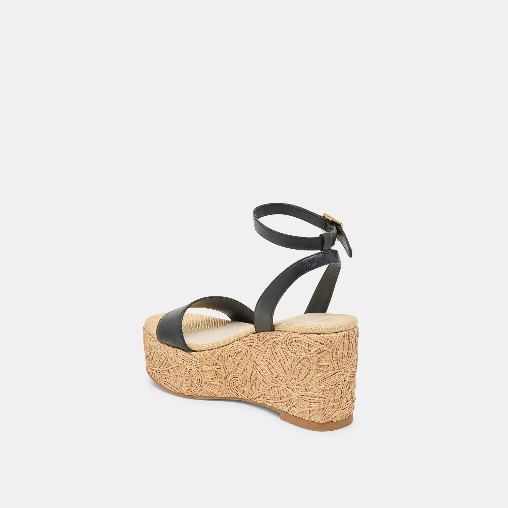 TALISA WEDGES BLACK LEATHER - Image 5
