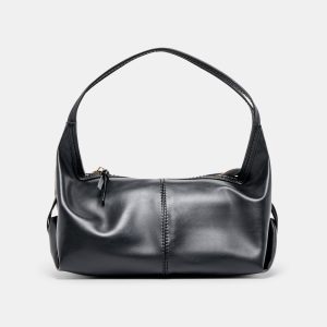 BILLY SHOULDER BAG BLACK LEATHER
