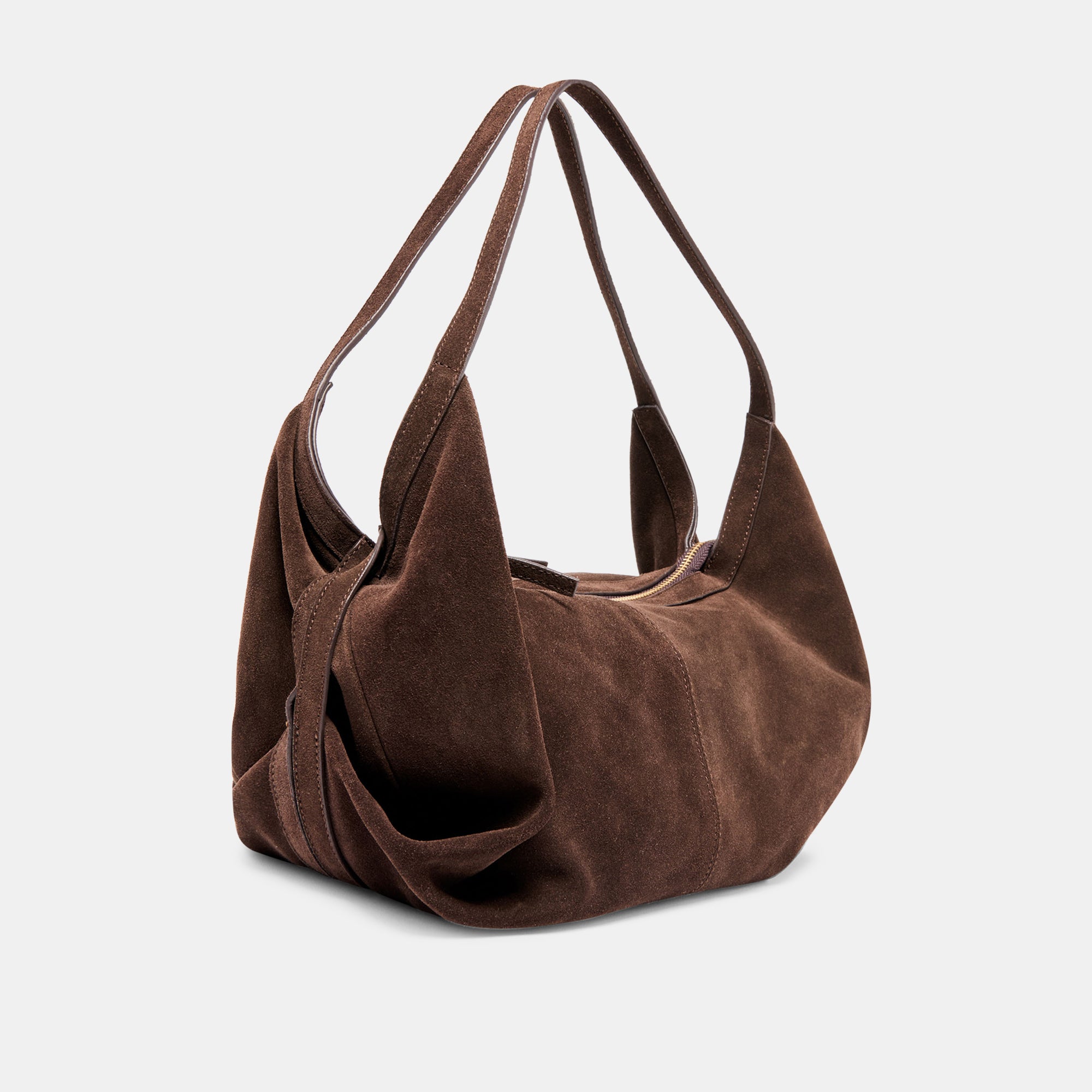 BILLY SHOULDER BAG CHOCOLATE SUEDE - Image 3