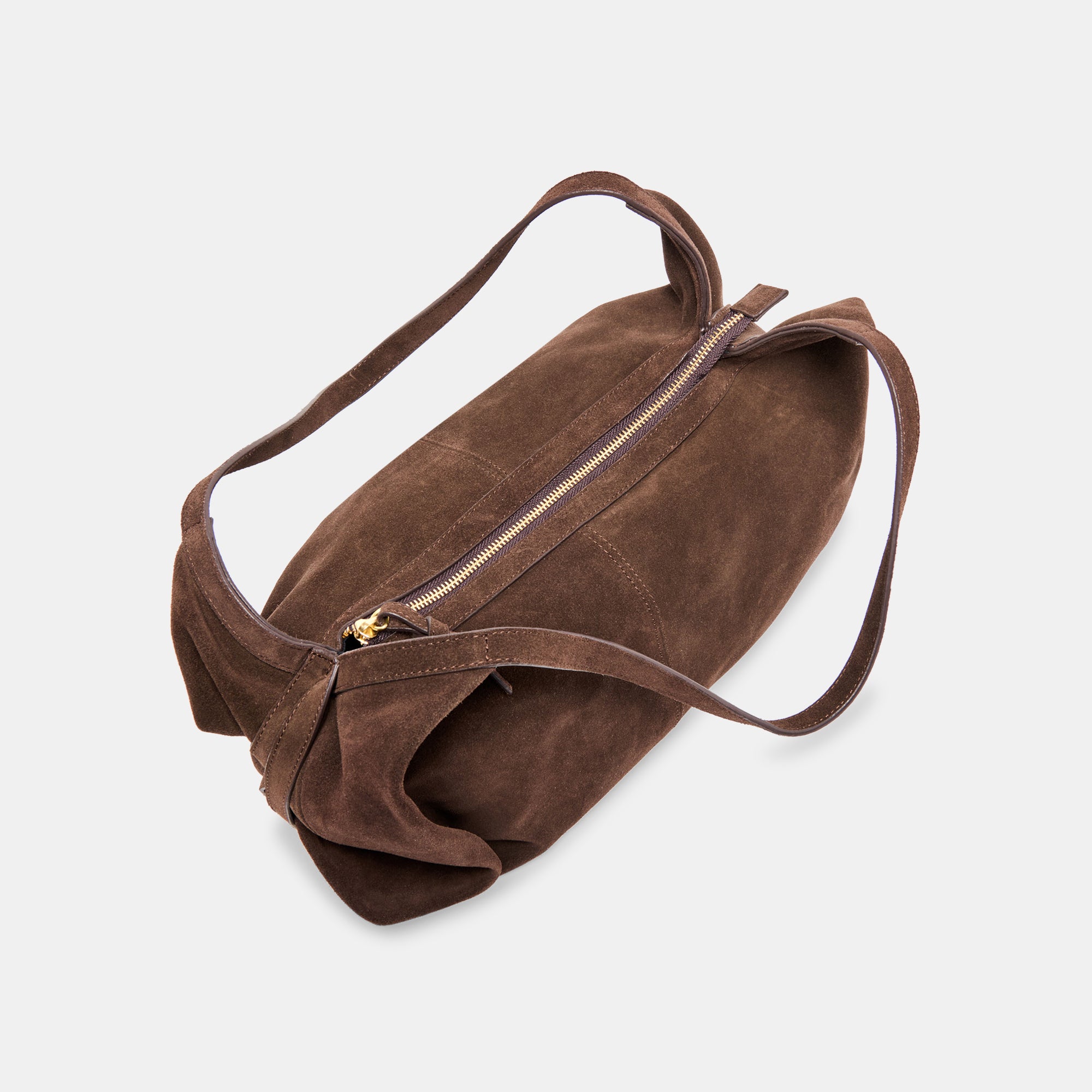 BILLY SHOULDER BAG CHOCOLATE SUEDE - Image 5