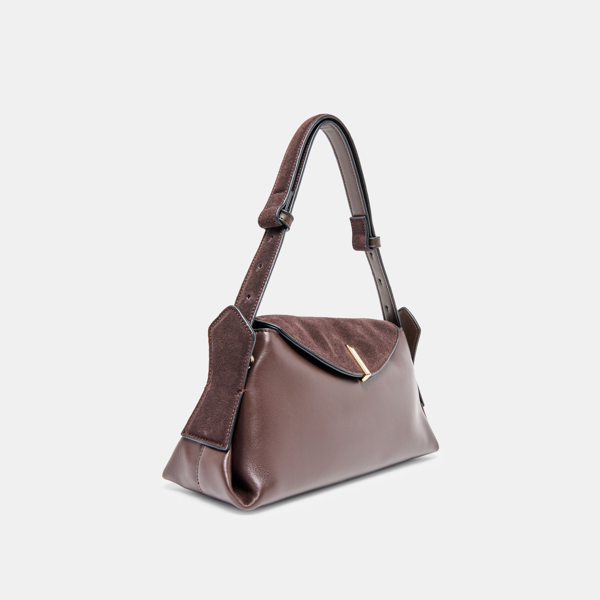 DEVYN SHOULDER BAG ESPRESSO LEATHER - Image 4