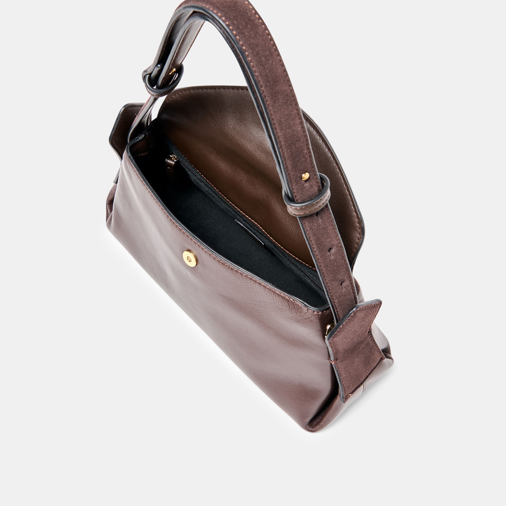DEVYN SHOULDER BAG ESPRESSO LEATHER - Image 5