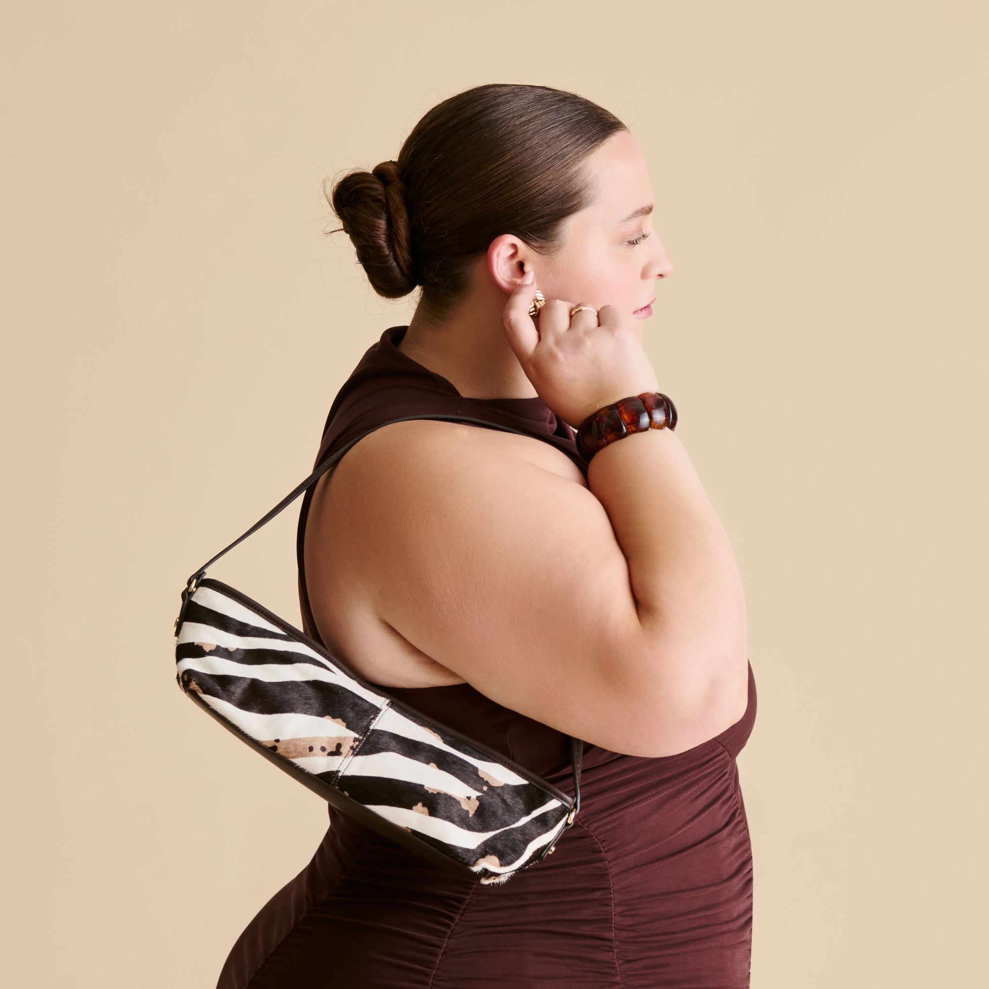 SAVAII SHOULDER BAG ZEBRA CALF HAIR - Image 4