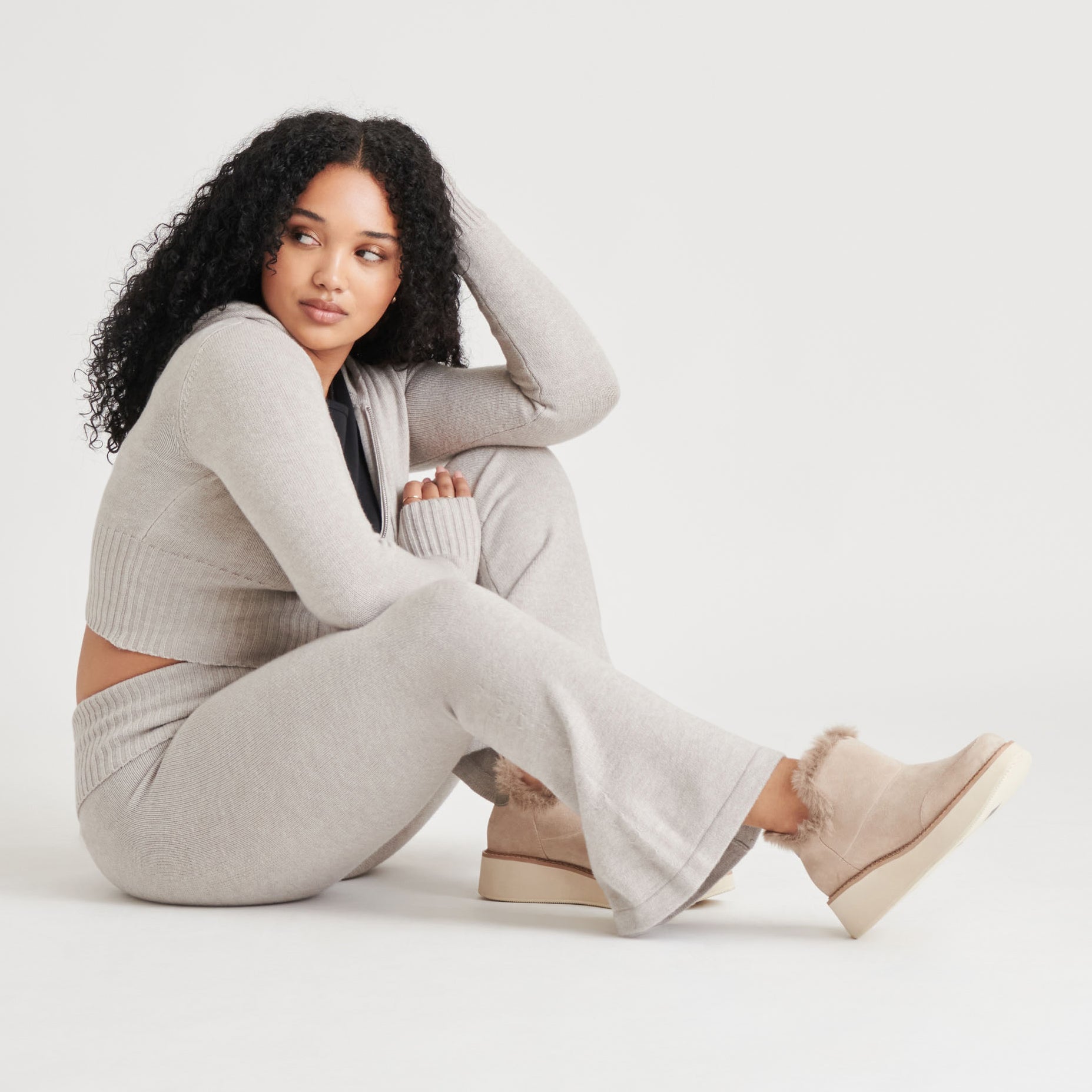 ARDY PLUSH H2O BOOTIES TAUPE SUEDE - Image 2