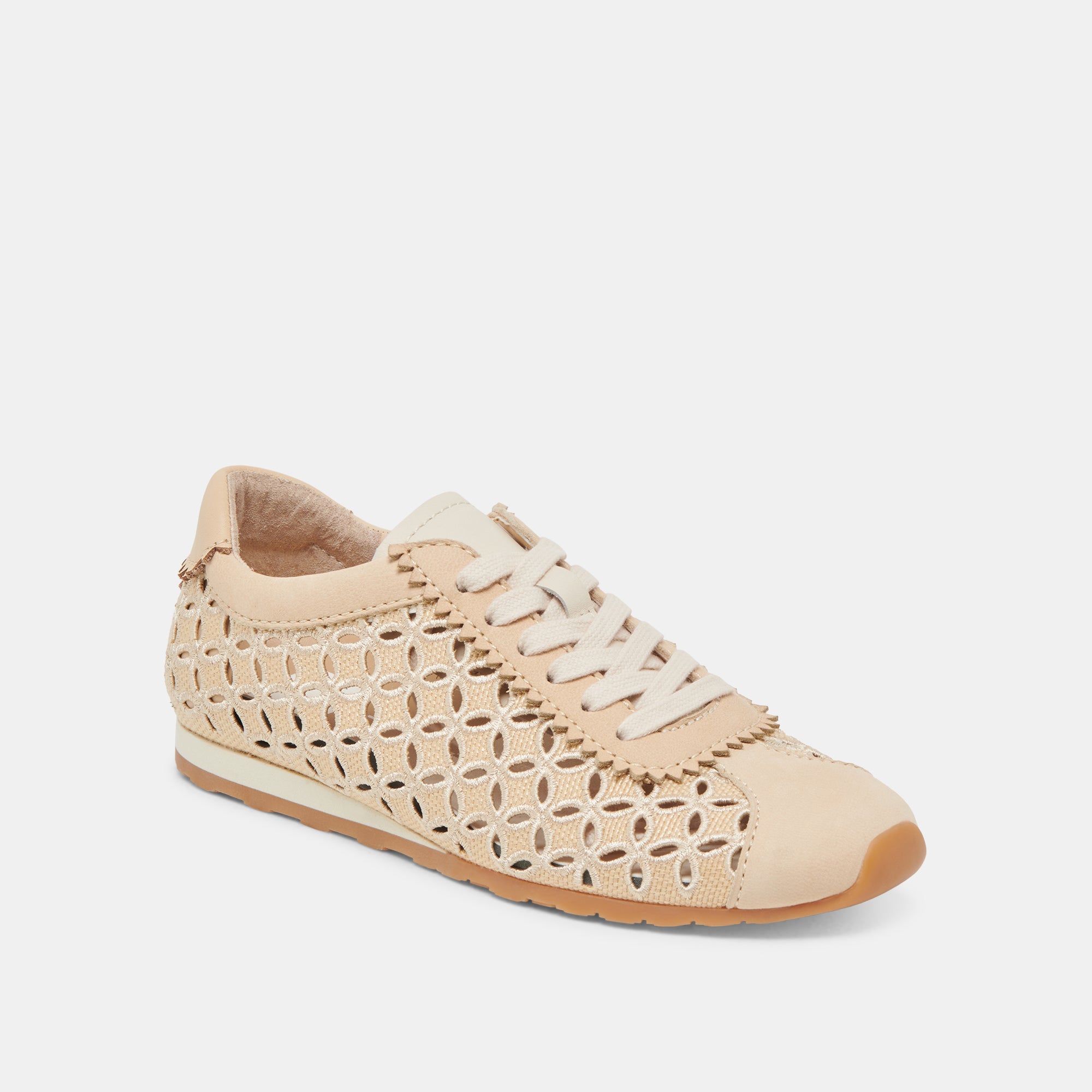 DANIE EYELET PERF SNEAKERS LT NATURAL RAFFIA - Image 3