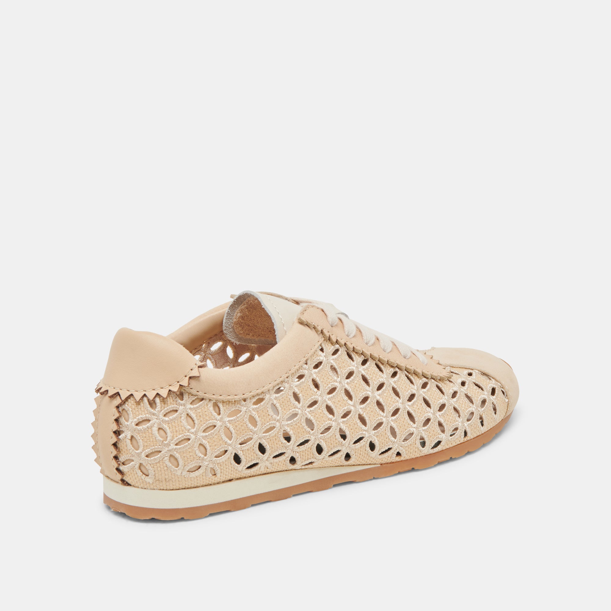 DANIE EYELET PERF SNEAKERS LT NATURAL RAFFIA - Image 4