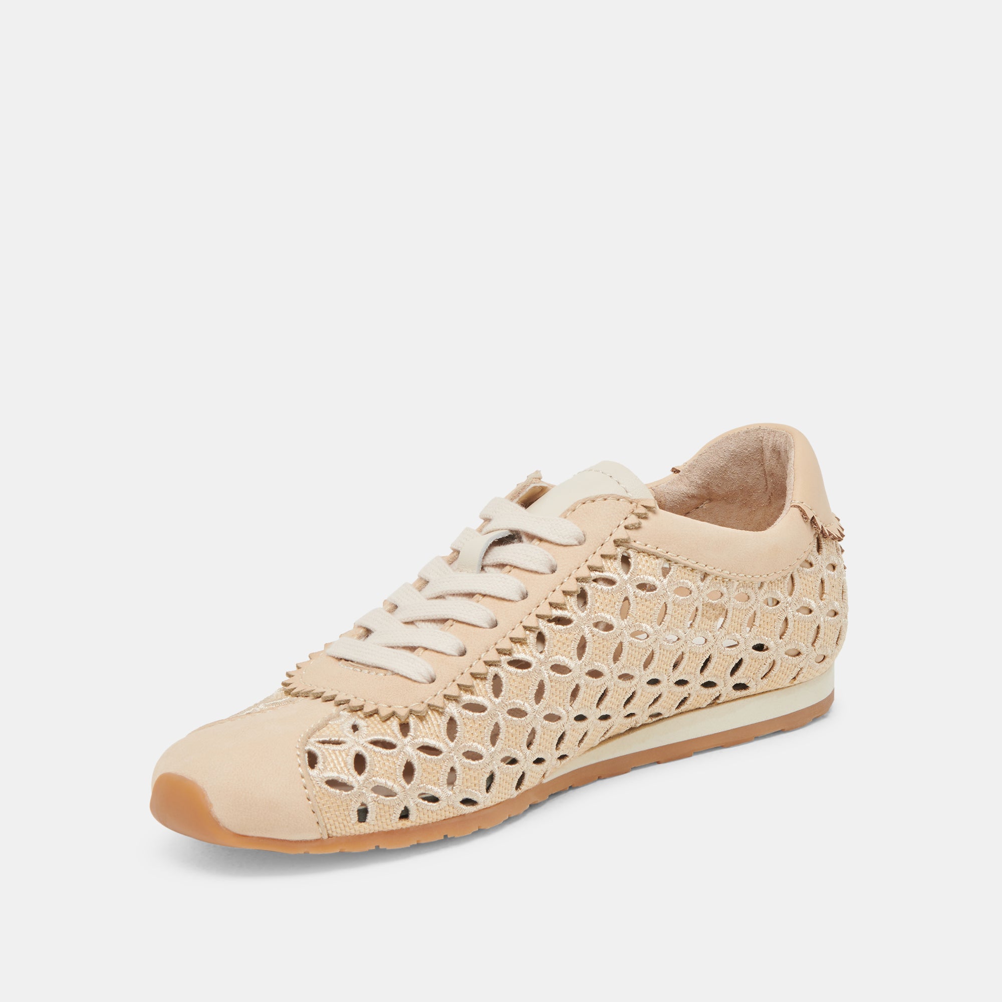 DANIE EYELET PERF SNEAKERS LT NATURAL RAFFIA - Image 5