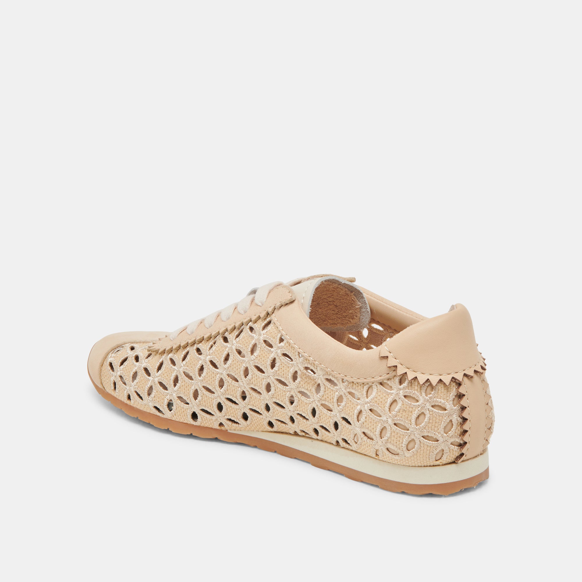 DANIE EYELET PERF SNEAKERS LT NATURAL RAFFIA - Image 6