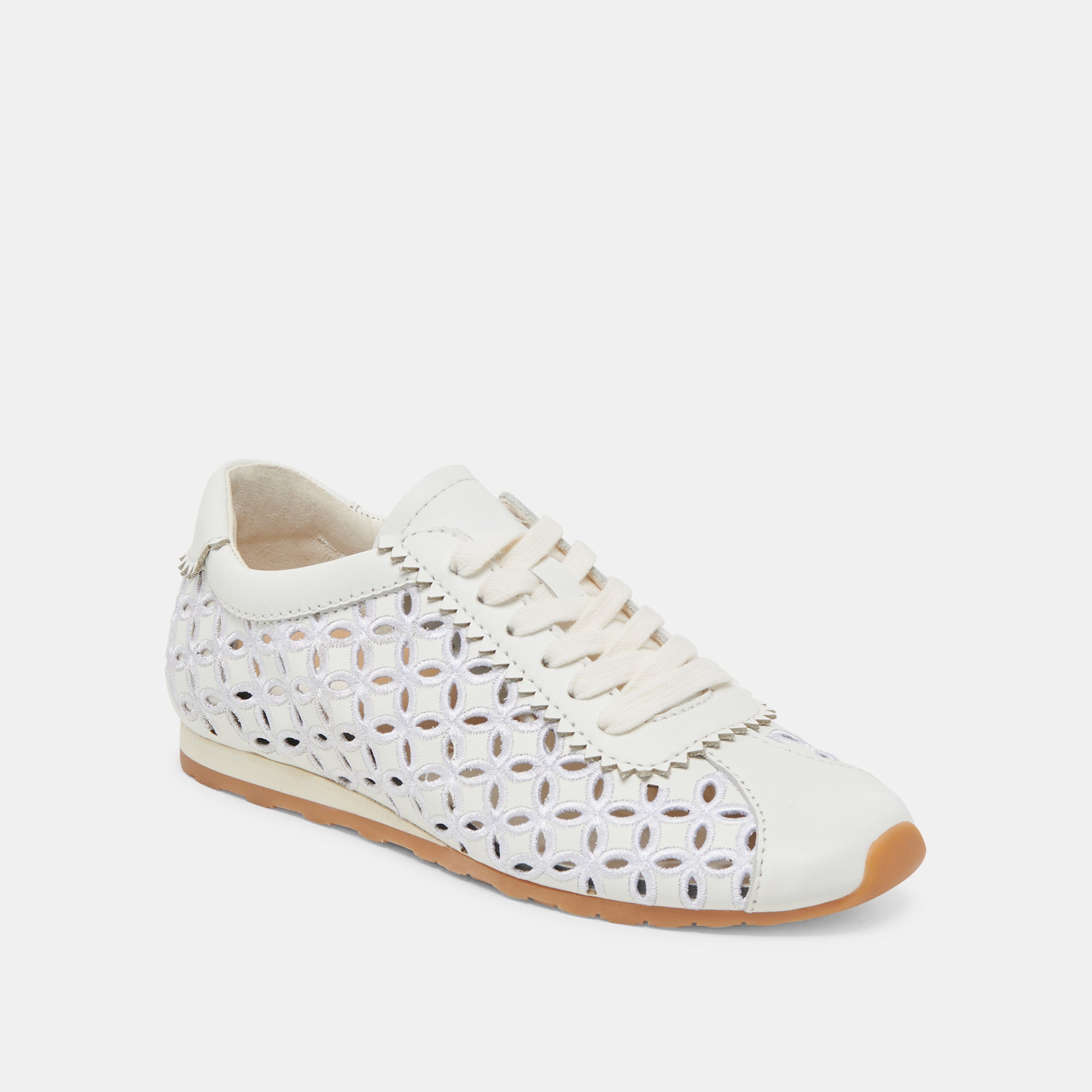 DANIE EYELET PERF SNEAKERS TRUE WHITE LEATHER - Image 3