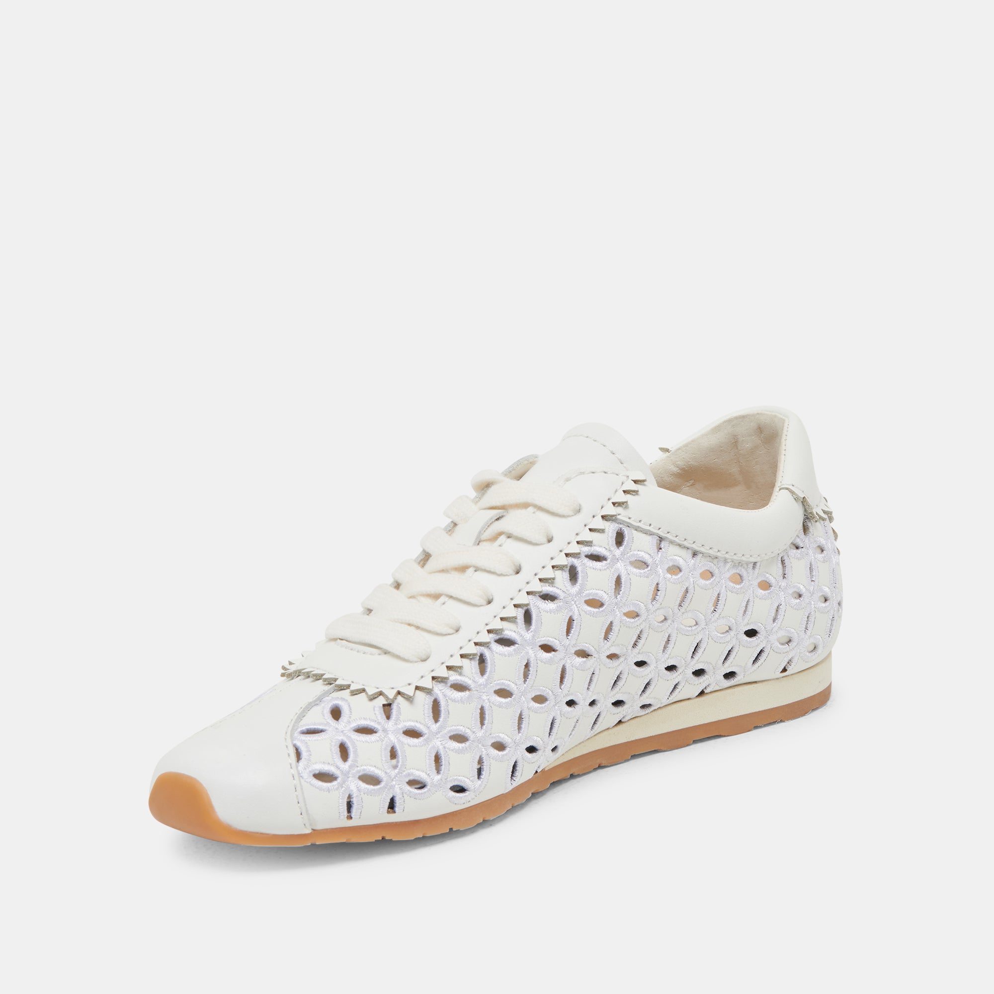 DANIE EYELET PERF SNEAKERS TRUE WHITE LEATHER - Image 5