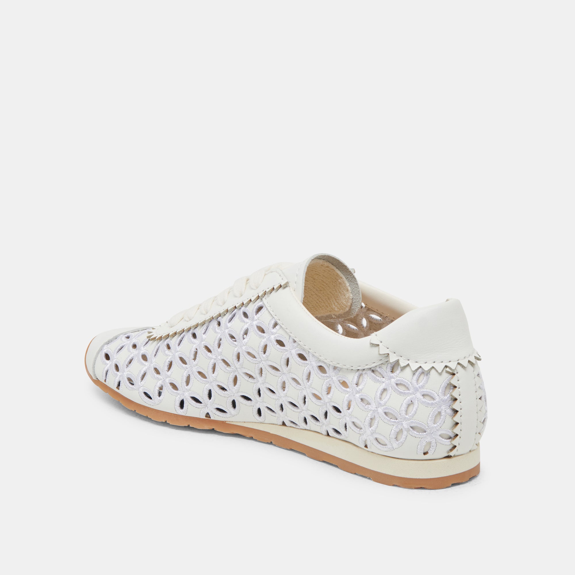 DANIE EYELET PERF SNEAKERS TRUE WHITE LEATHER - Image 6