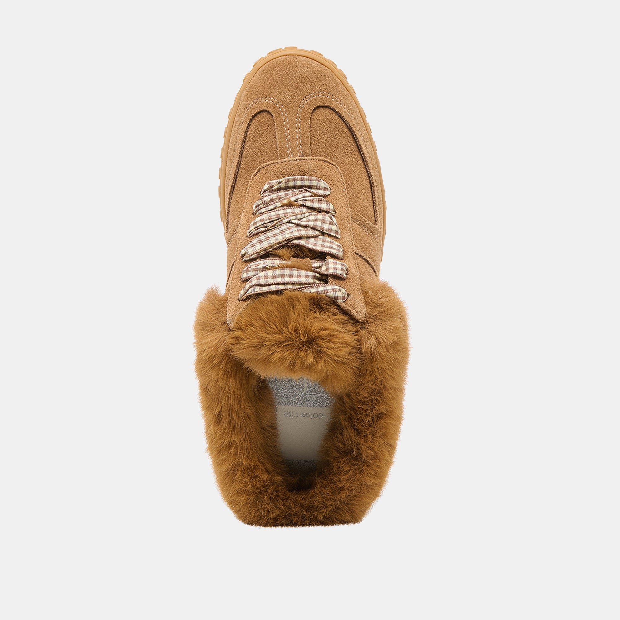 IZZEY PLUSH SNEAKERS LT BROWN SUEDE - Image 8