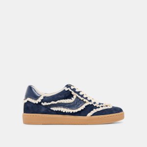 NOTICE LACE SNEAKERS NAVY SUEDE