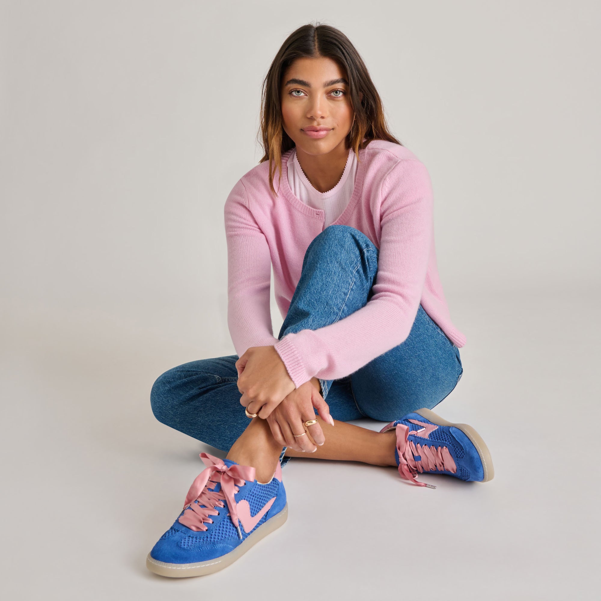 NOTICE MESH SNEAKERS ROYAL BLUE WOVEN MESH - Image 2