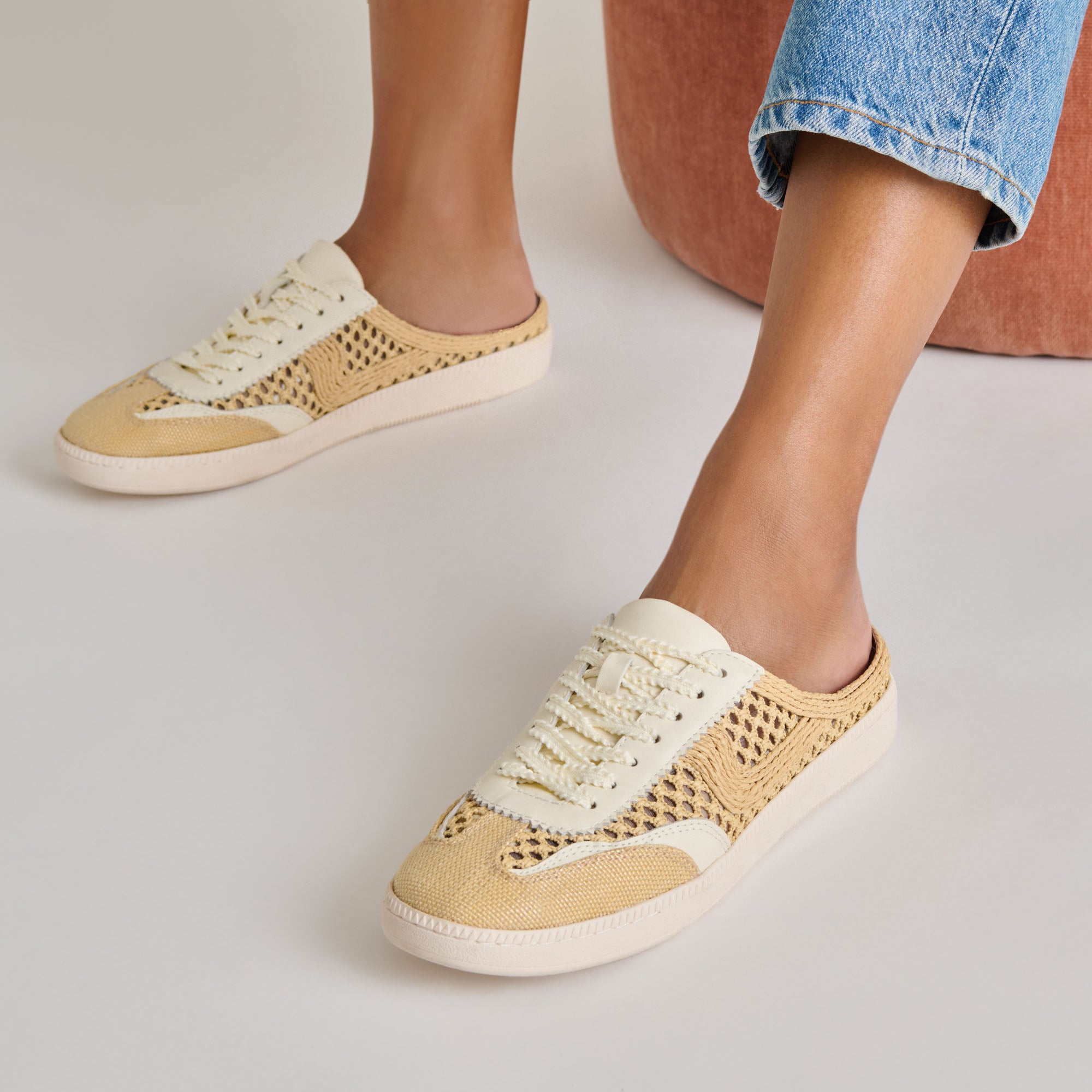 NOTICE SLIDE WOVEN SNEAKERS LT NATURAL WOVEN RAFFIA - Image 7