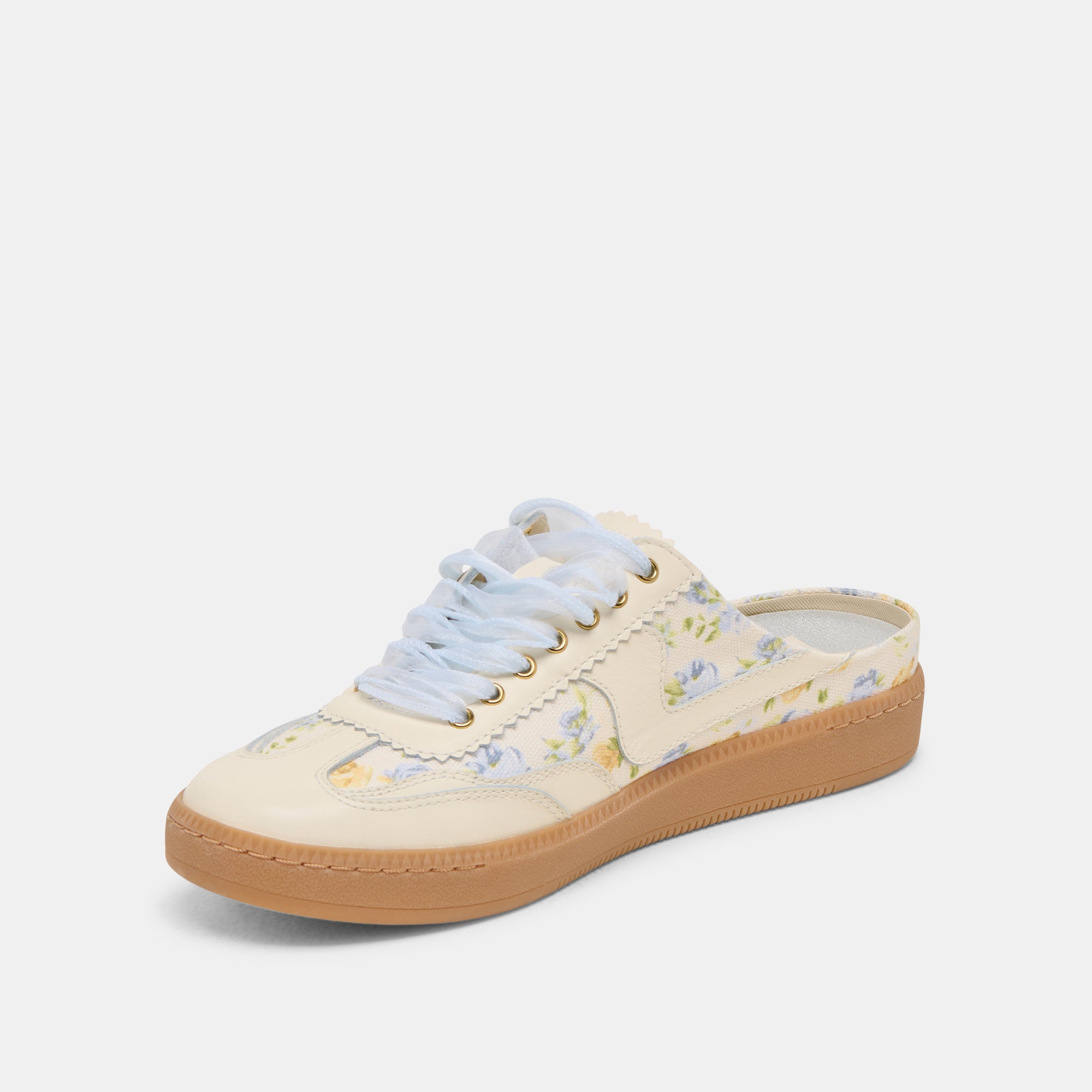 NOTICE SLIDE SNEAKERS BLUE FLORAL LEATHER - Image 4