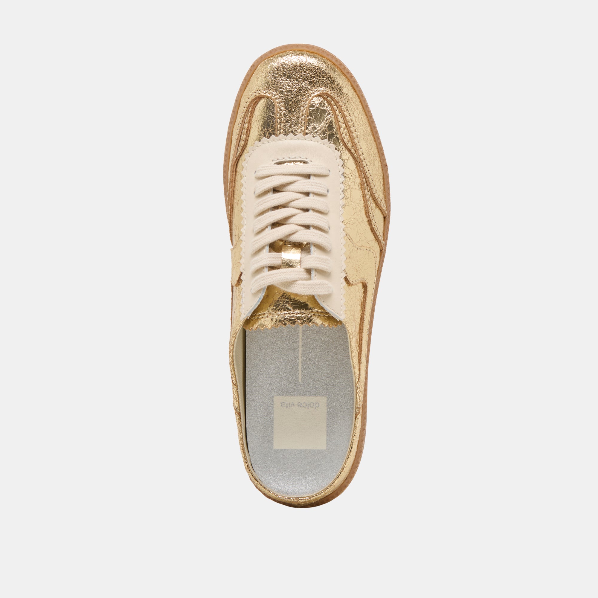 NOTICE SLIDE SNEAKERS GOLD DISTRESSED LEATHER - Image 8