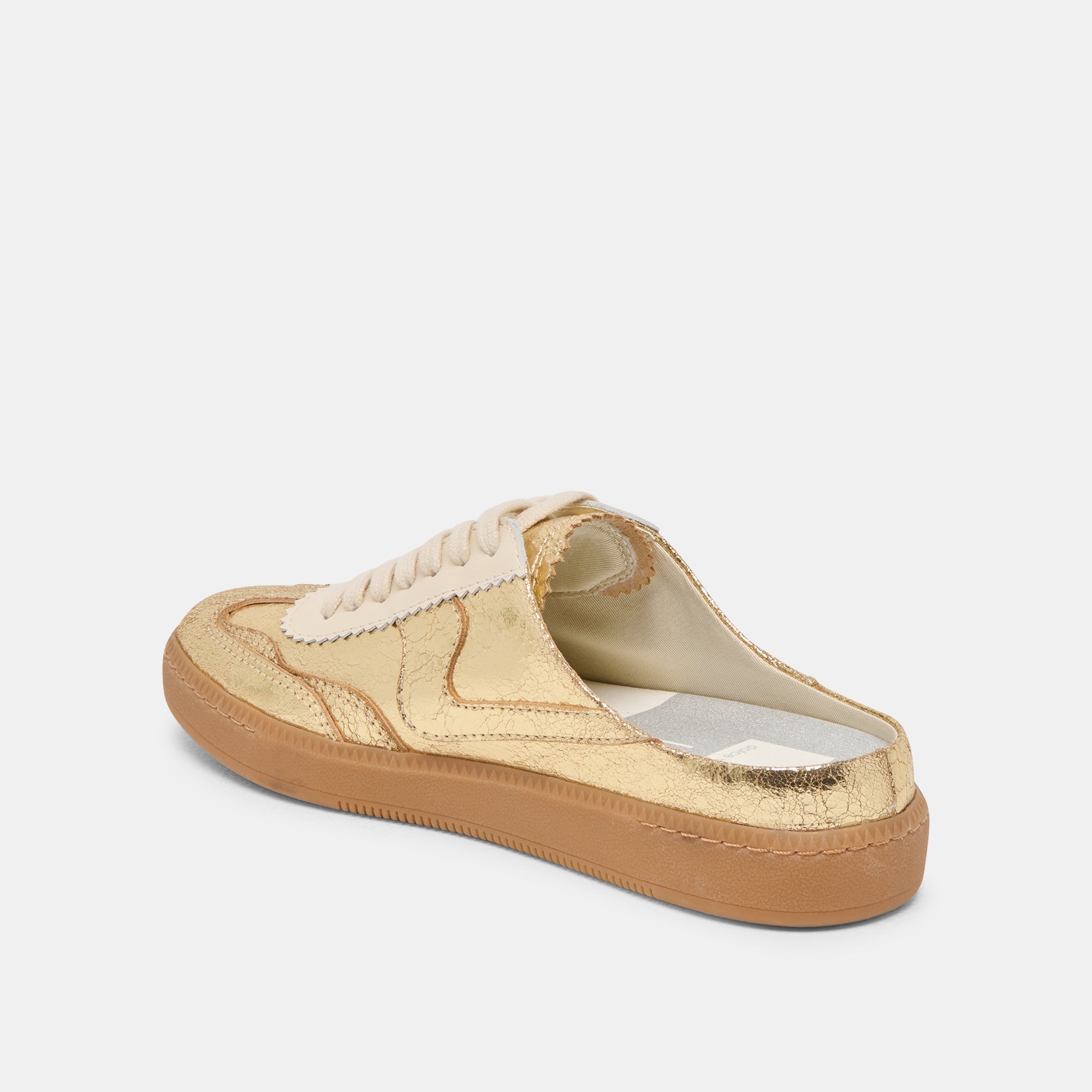NOTICE SLIDE SNEAKERS GOLD DISTRESSED LEATHER - Image 5