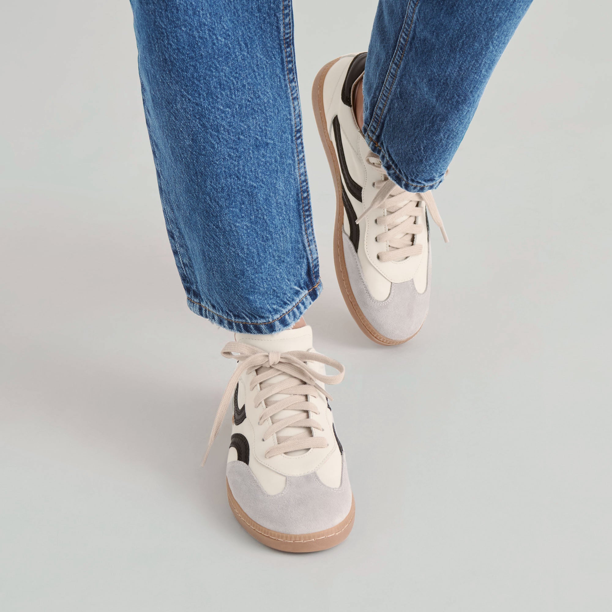 REBEL SNEAKERS WHITE BLACK LEATHER - Image 9