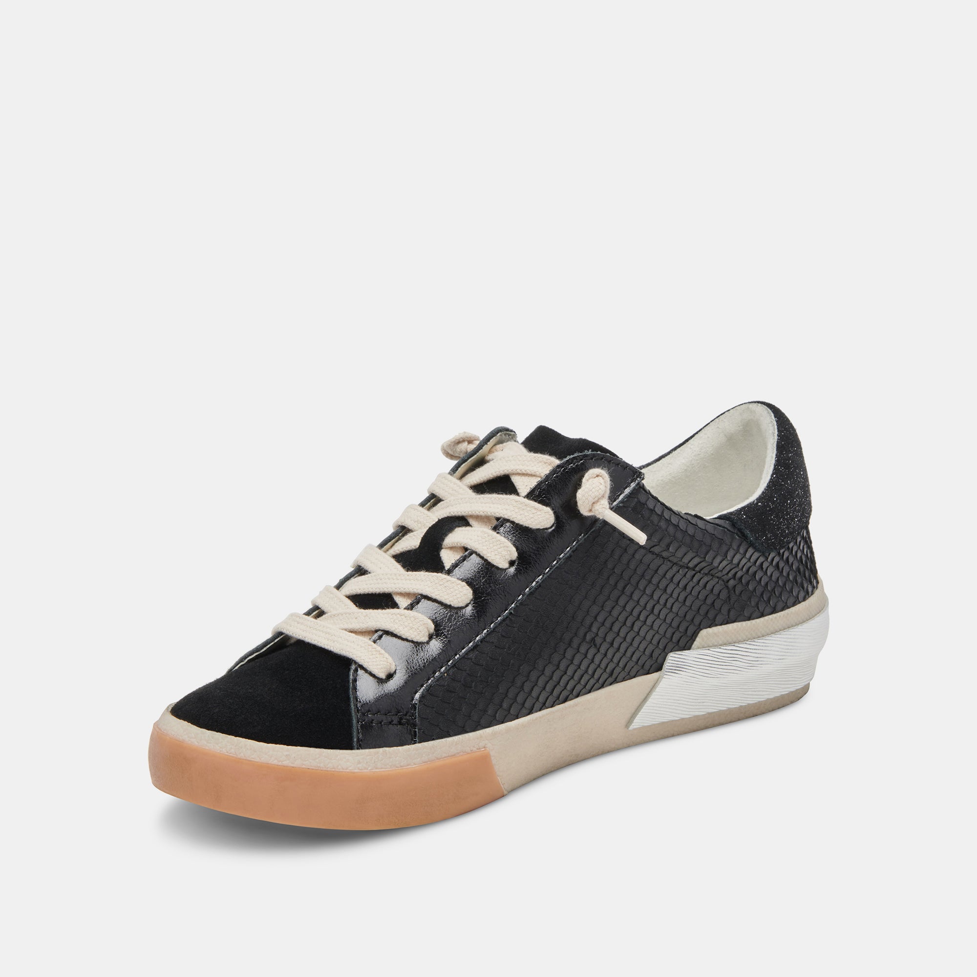 ZINA SNEAKERS ONYX EMBOSSED LEATHER - Image 5