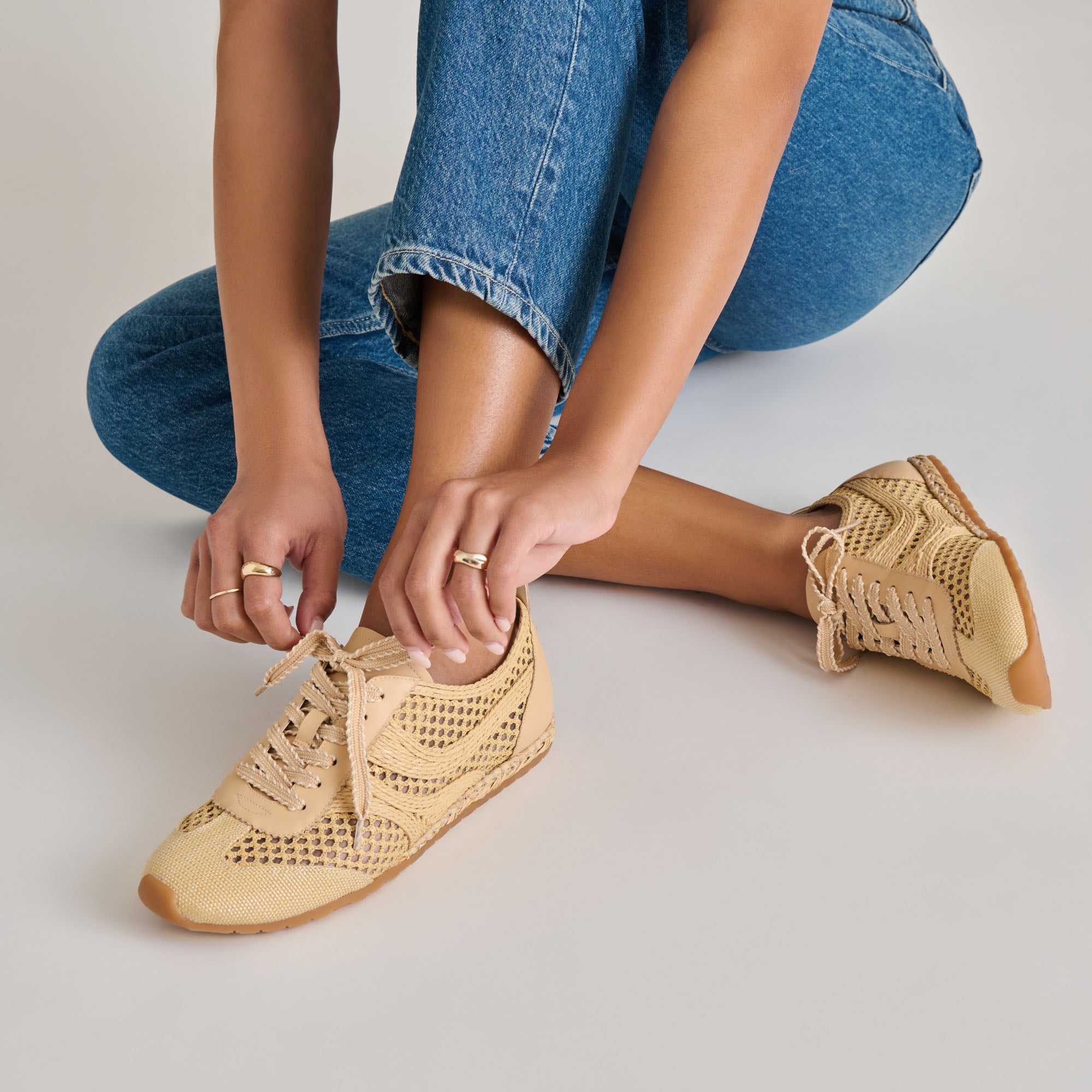 DREAM SNEAKERS LT NATURAL WOVEN RAFFIA - Image 2