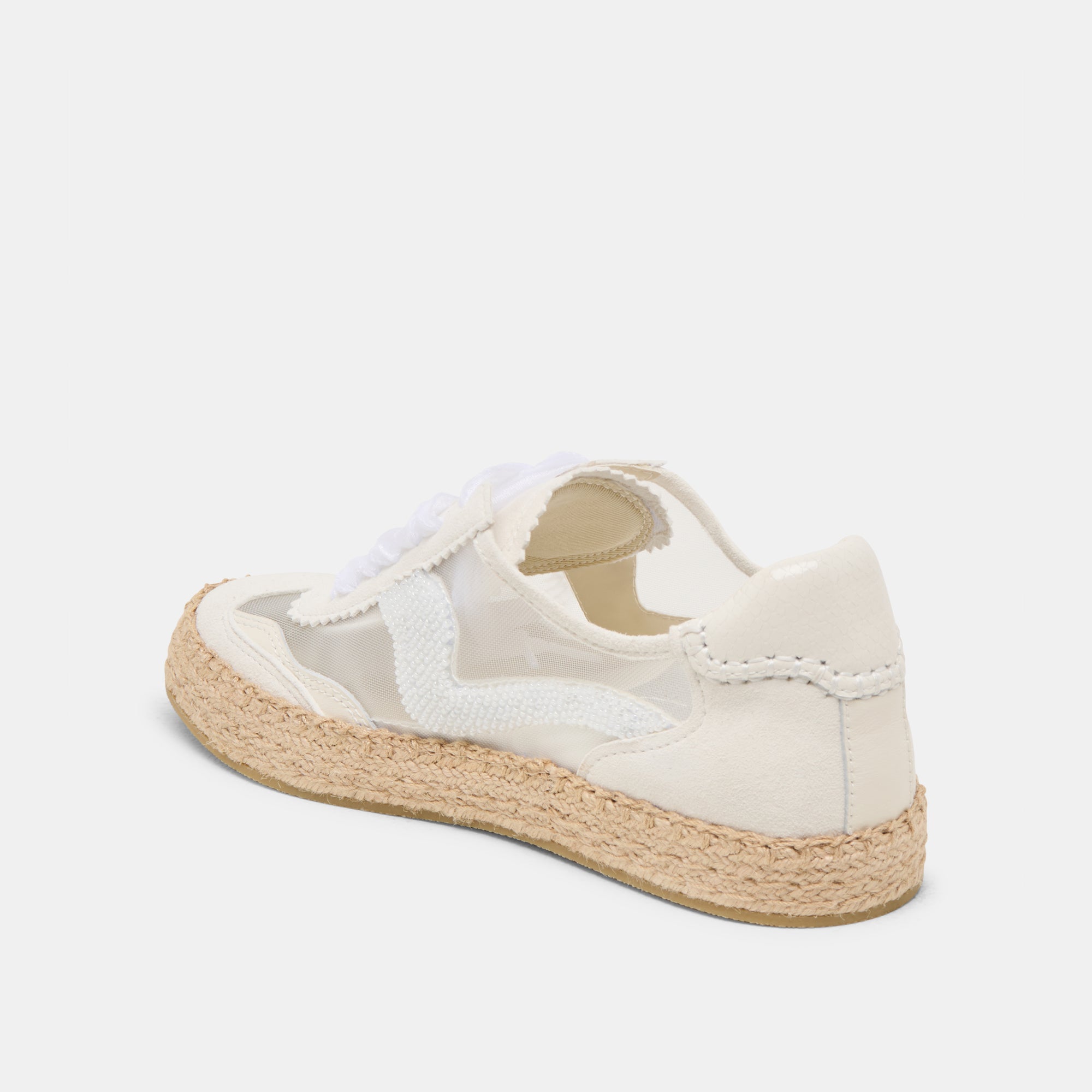 NOTICE ESPADRILLE BEAD SNEAKERS WHITE MESH - Image 6